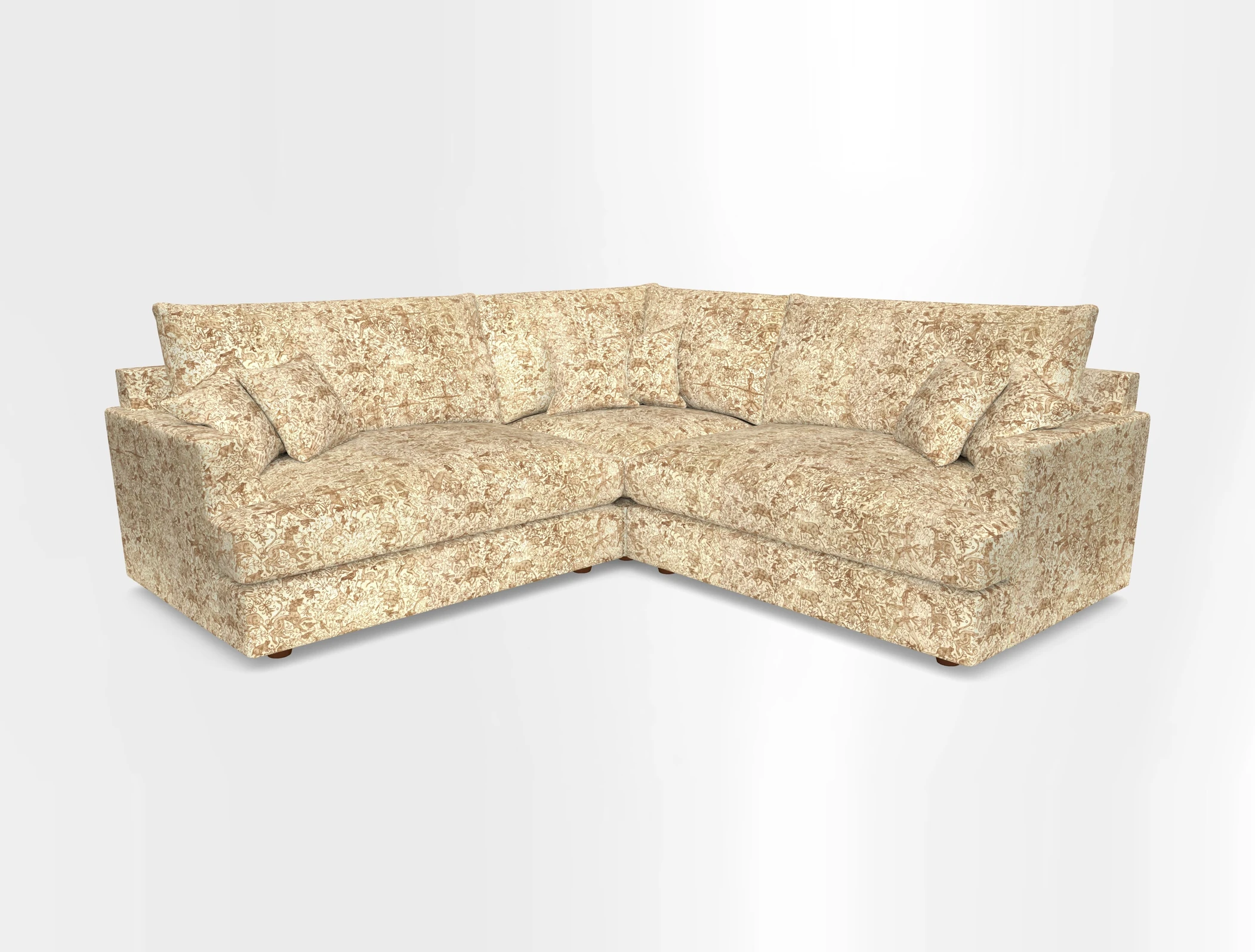 Slingsby Small Fitted Cover Corner Unit LHF & RHF in Two Tone Plain Biscuit.  Loose cover version available