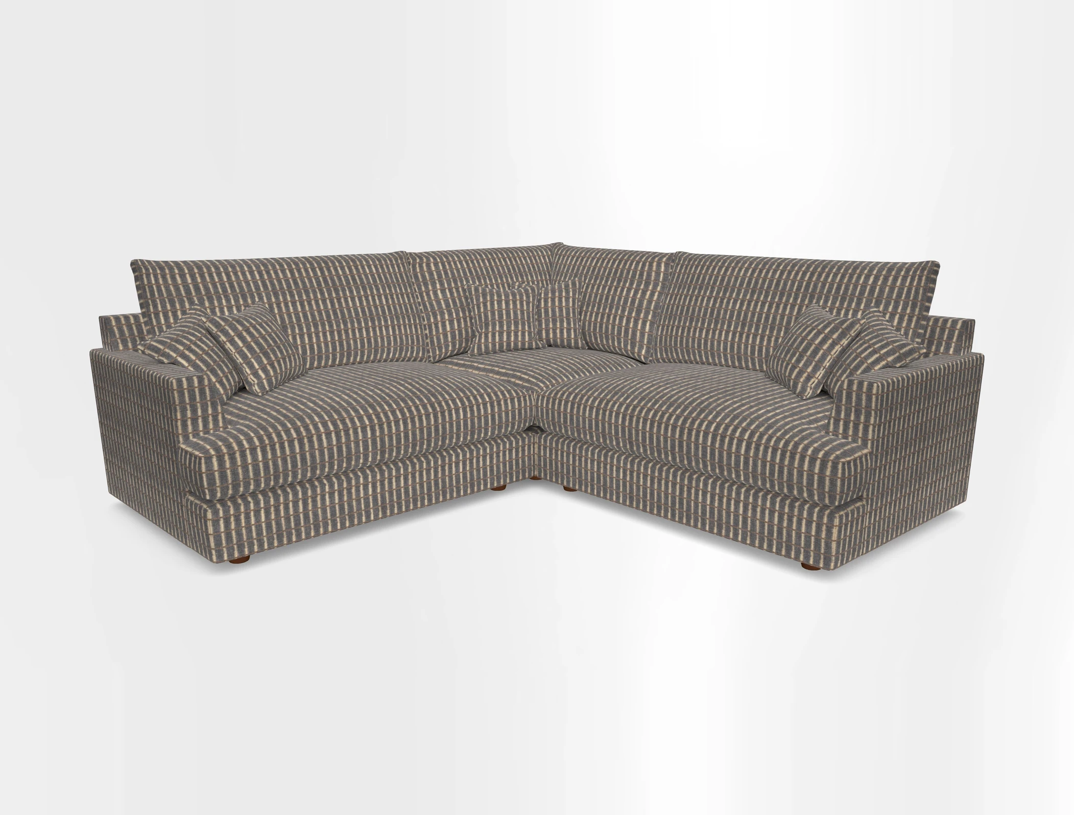 Slingsby Small Fitted Cover Corner Unit LHF & RHF in Two Tone Plain Biscuit.  Loose cover version available
