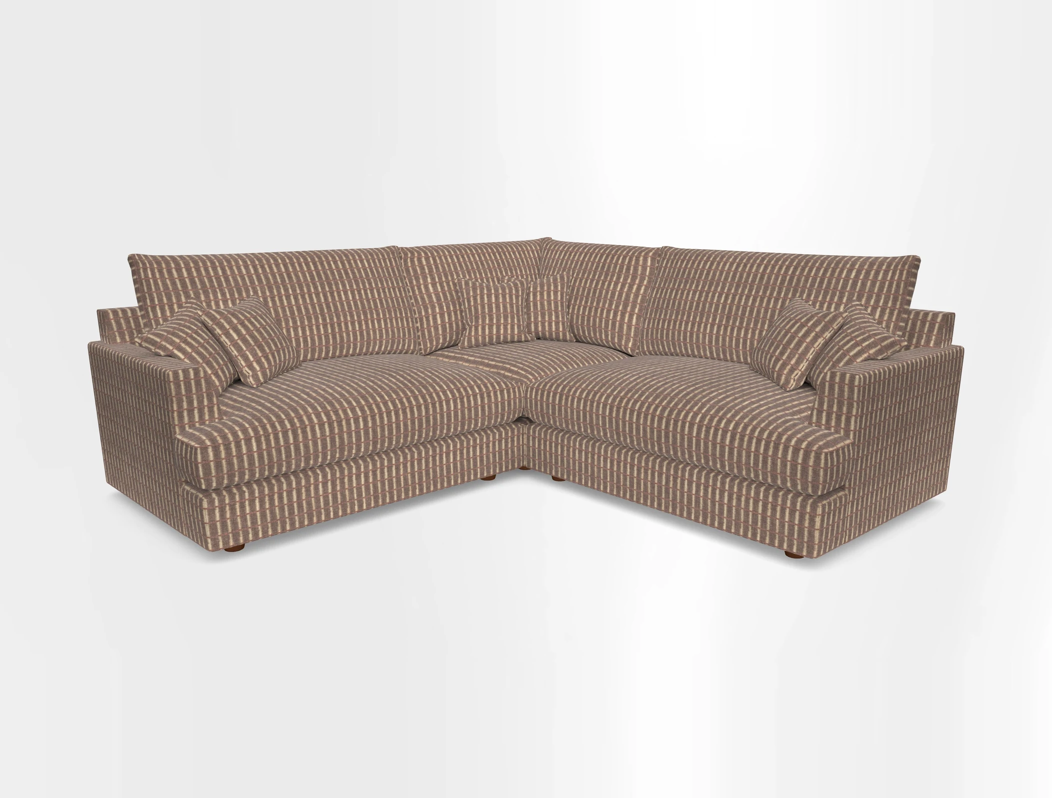Slingsby Small Fitted Cover Corner Unit LHF & RHF in Two Tone Plain Biscuit.  Loose cover version available