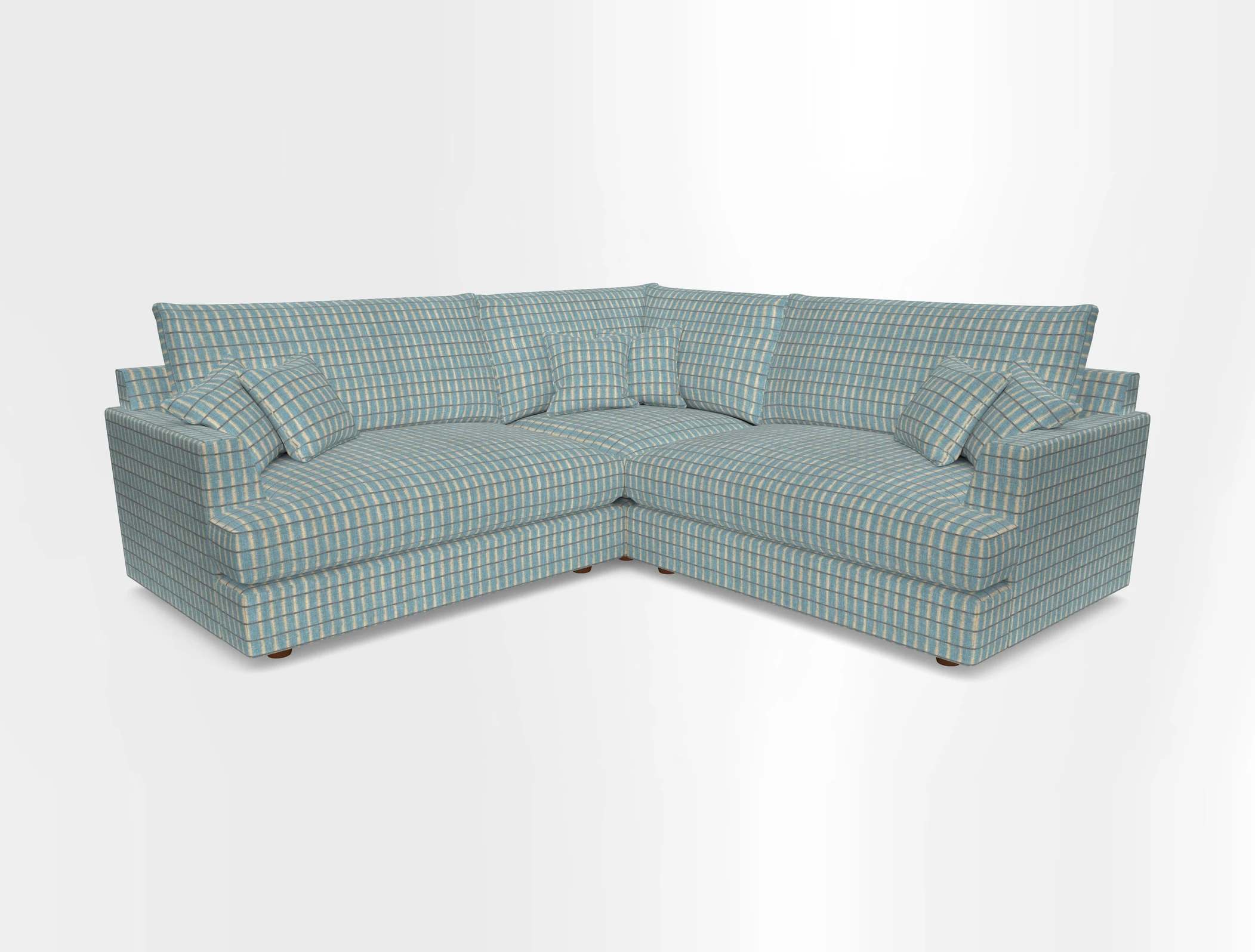 Slingsby Small Fitted Cover Corner Unit LHF & RHF in Two Tone Plain Biscuit.  Loose cover version available