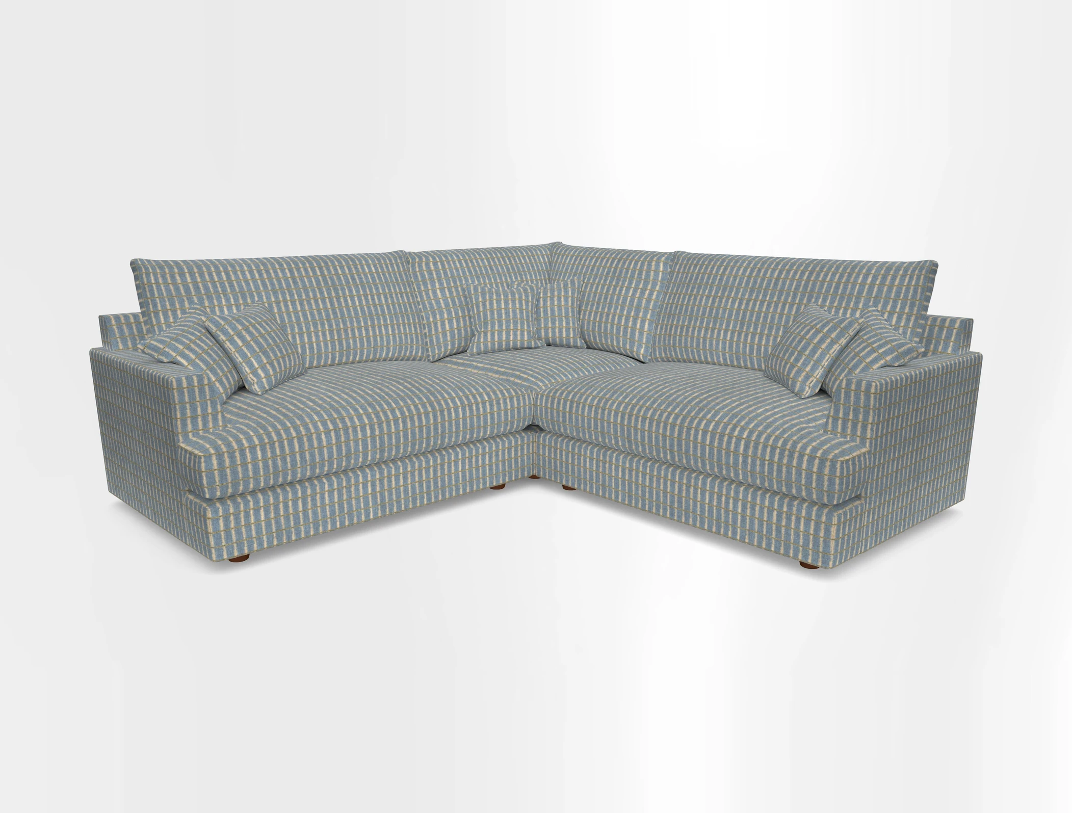 Slingsby Small Fitted Cover Corner Unit LHF & RHF in Two Tone Plain Biscuit.  Loose cover version available