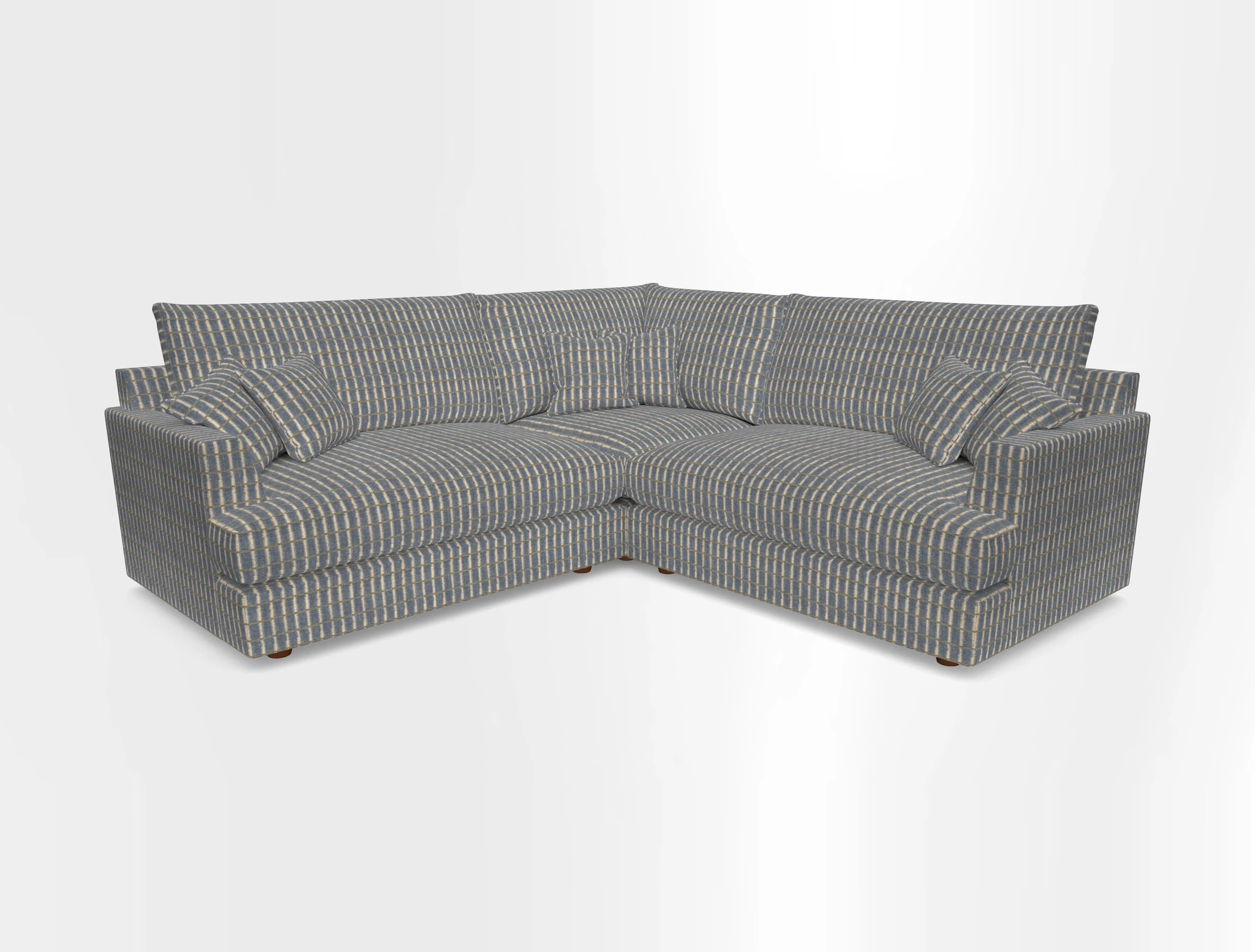 Slingsby Small Fitted Cover Corner Unit LHF & RHF in Two Tone Plain Biscuit.  Loose cover version available