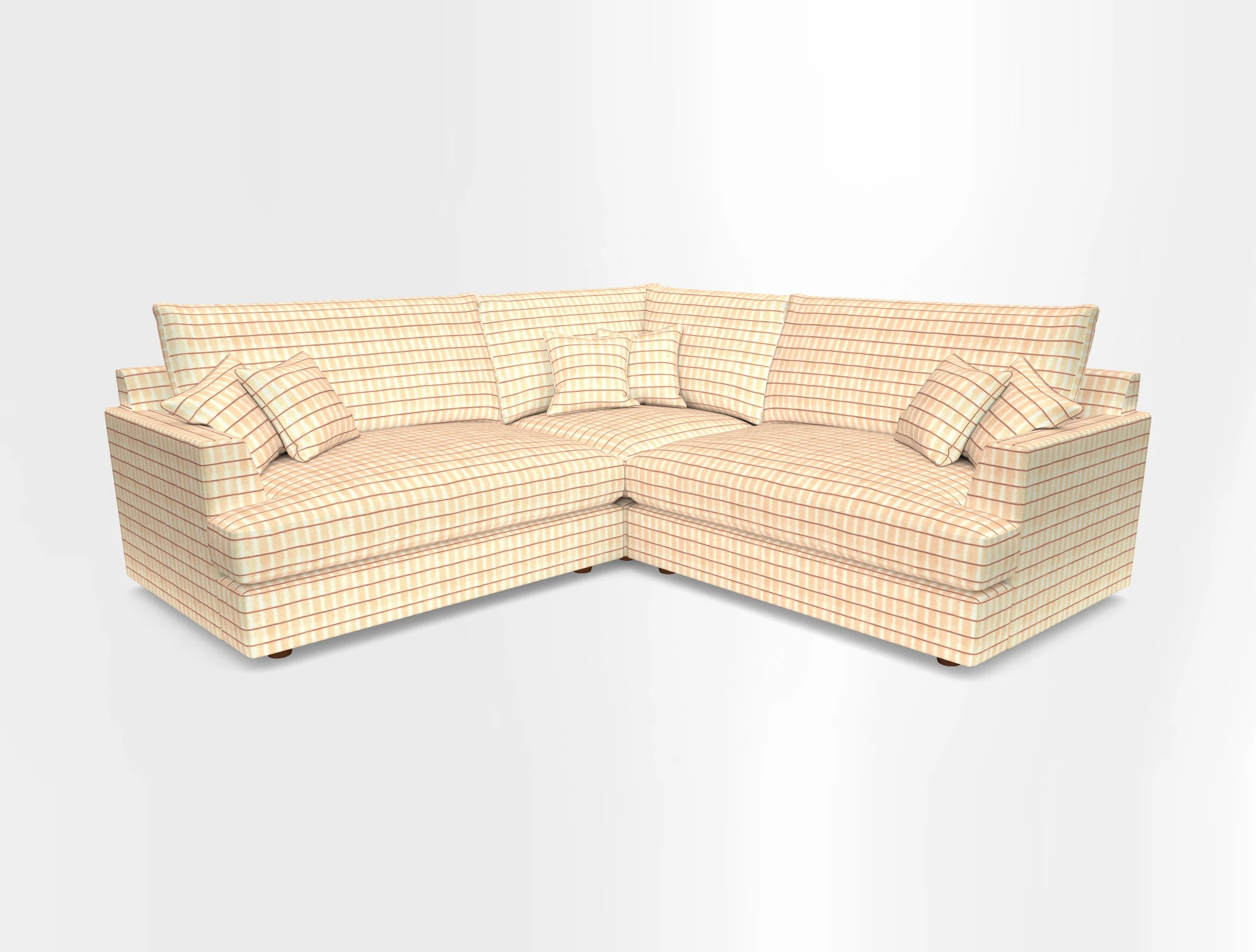 Slingsby Small Fitted Cover Corner Unit LHF & RHF in Two Tone Plain Biscuit.  Loose cover version available