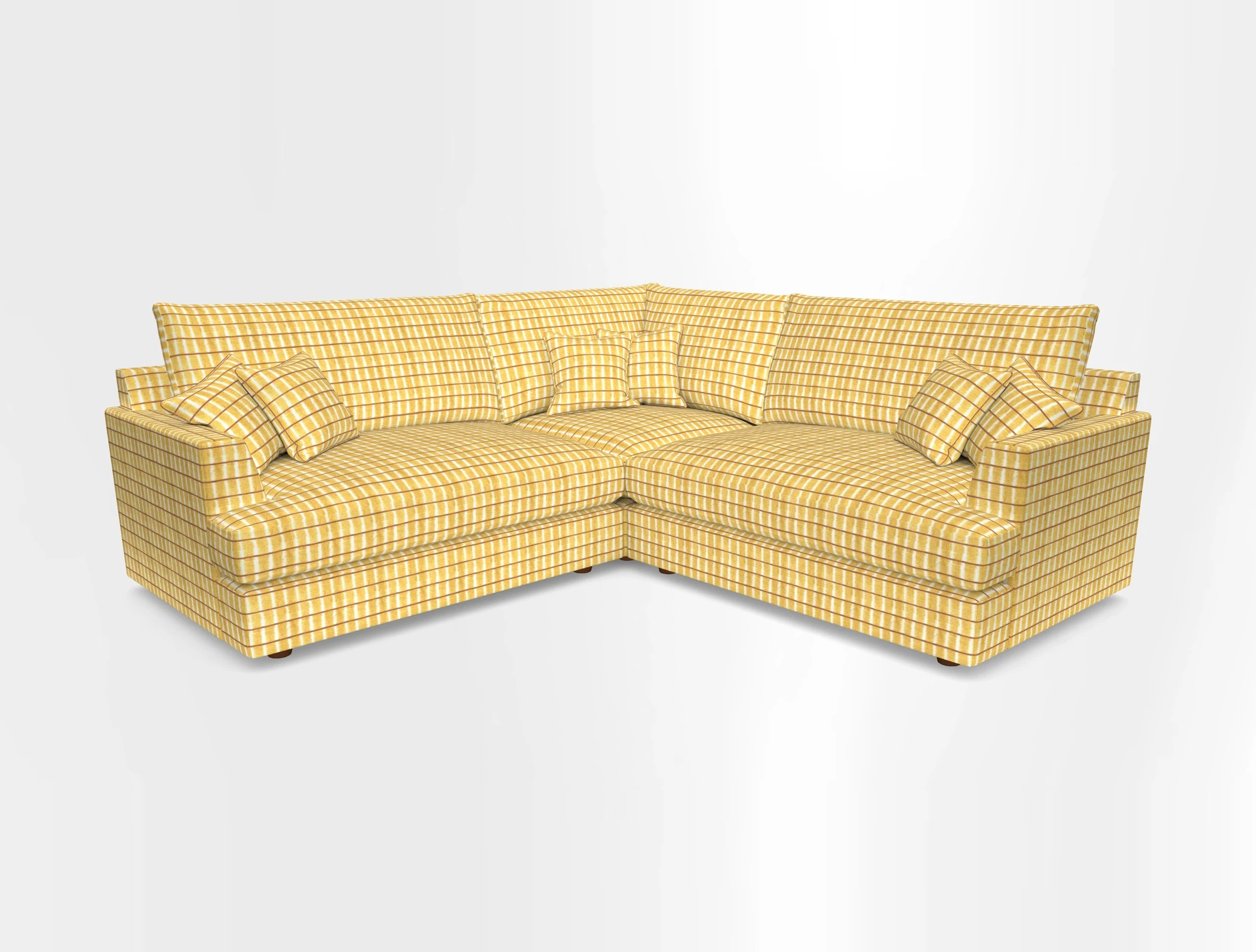 Slingsby Small Fitted Cover Corner Unit LHF & RHF in Two Tone Plain Biscuit.  Loose cover version available
