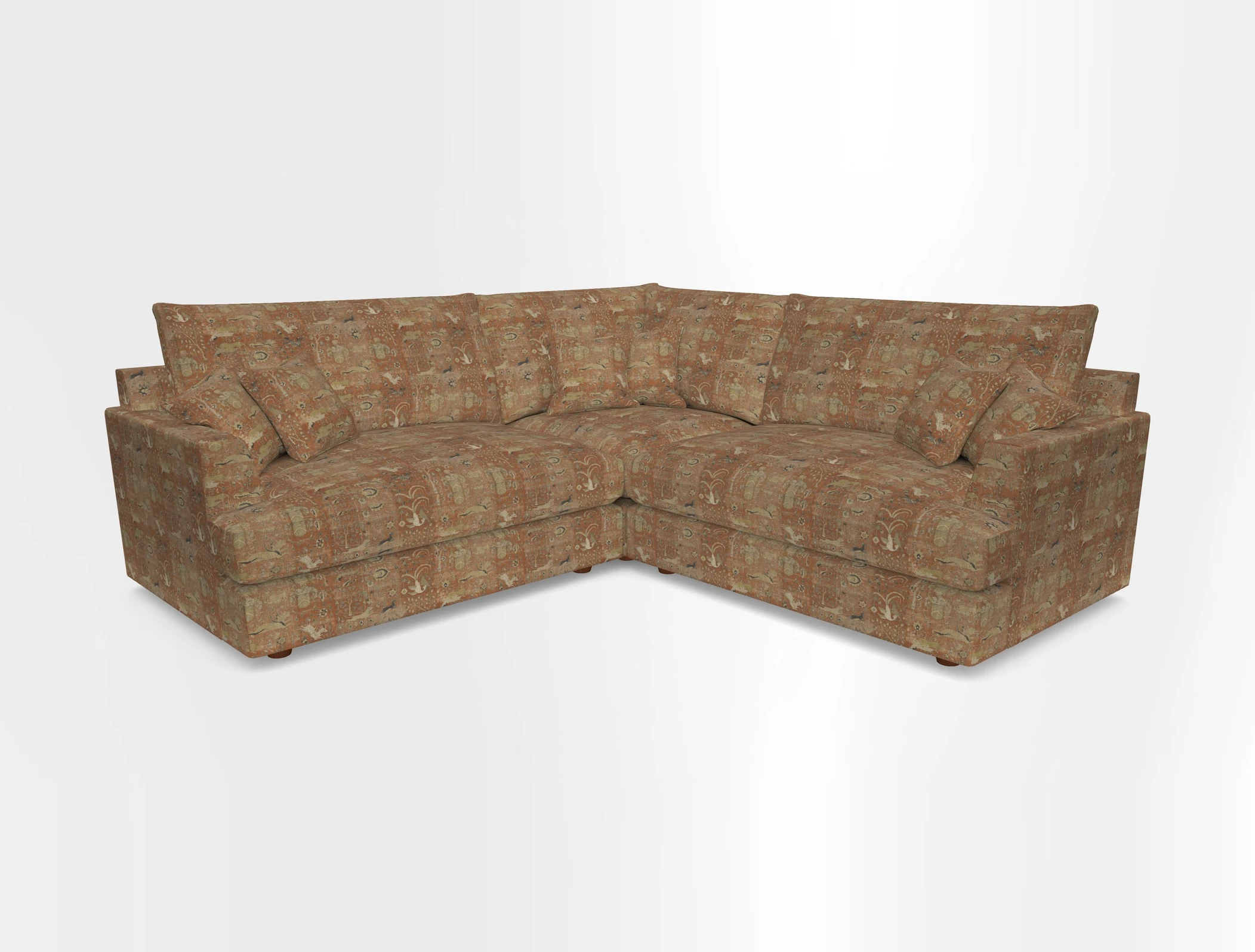 Slingsby Small Fitted Cover Corner Unit LHF & RHF in Two Tone Plain Biscuit.  Loose cover version available