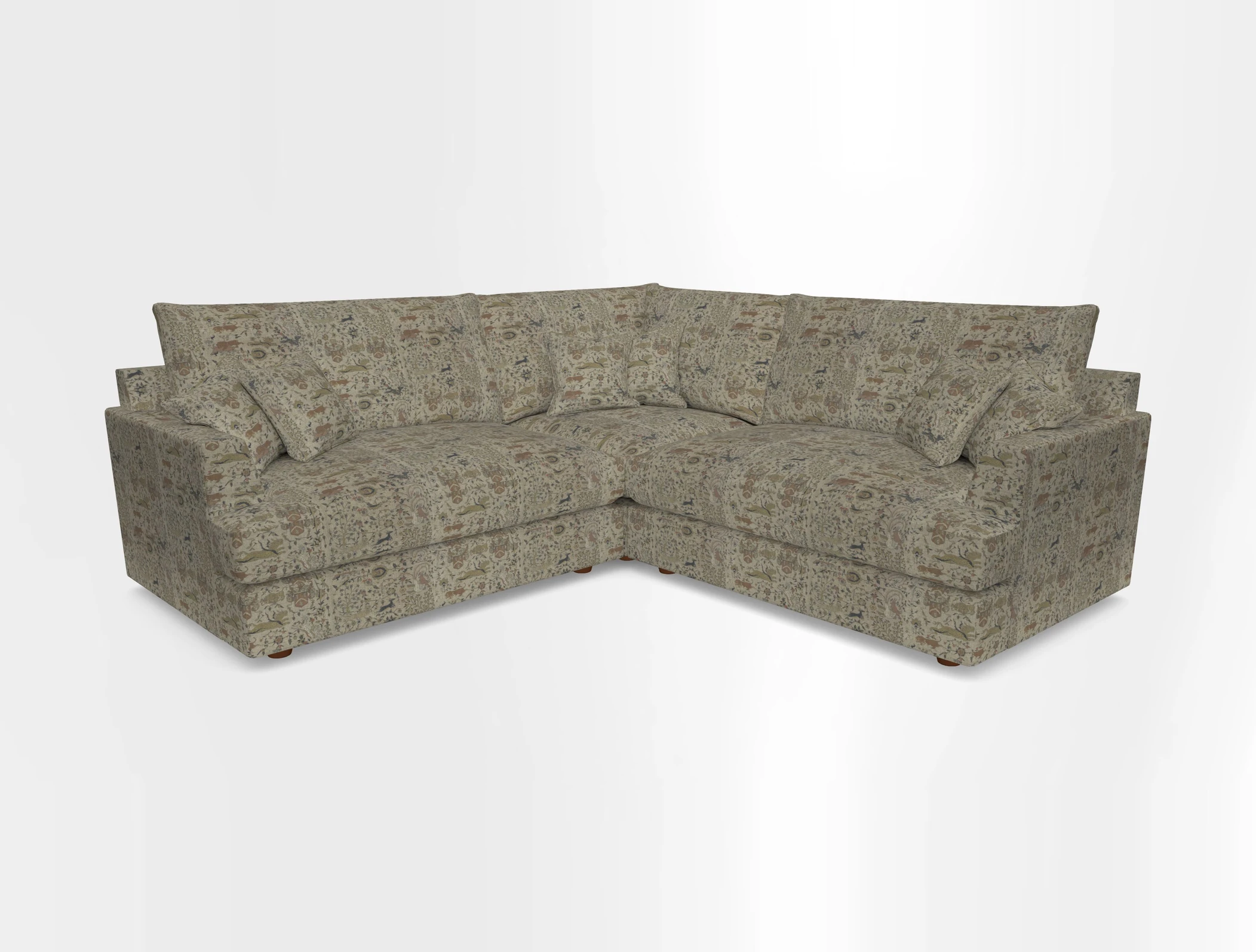 Slingsby Small Fitted Cover Corner Unit LHF & RHF in Two Tone Plain Biscuit.  Loose cover version available