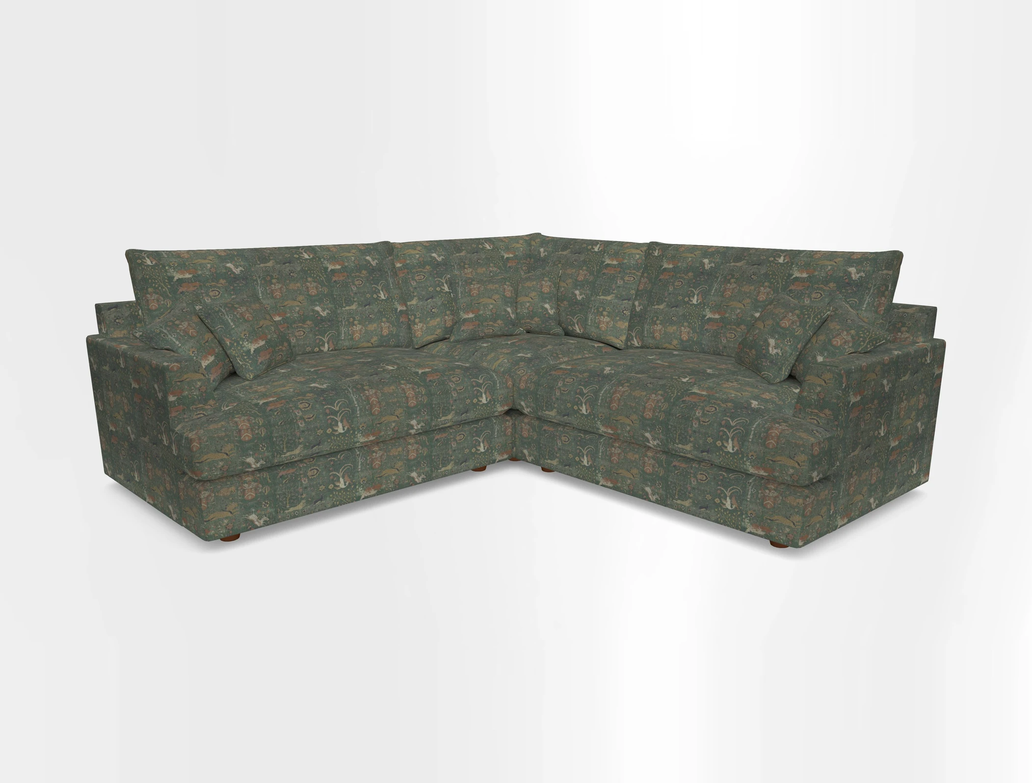 Slingsby Small Fitted Cover Corner Unit LHF & RHF in Two Tone Plain Biscuit.  Loose cover version available