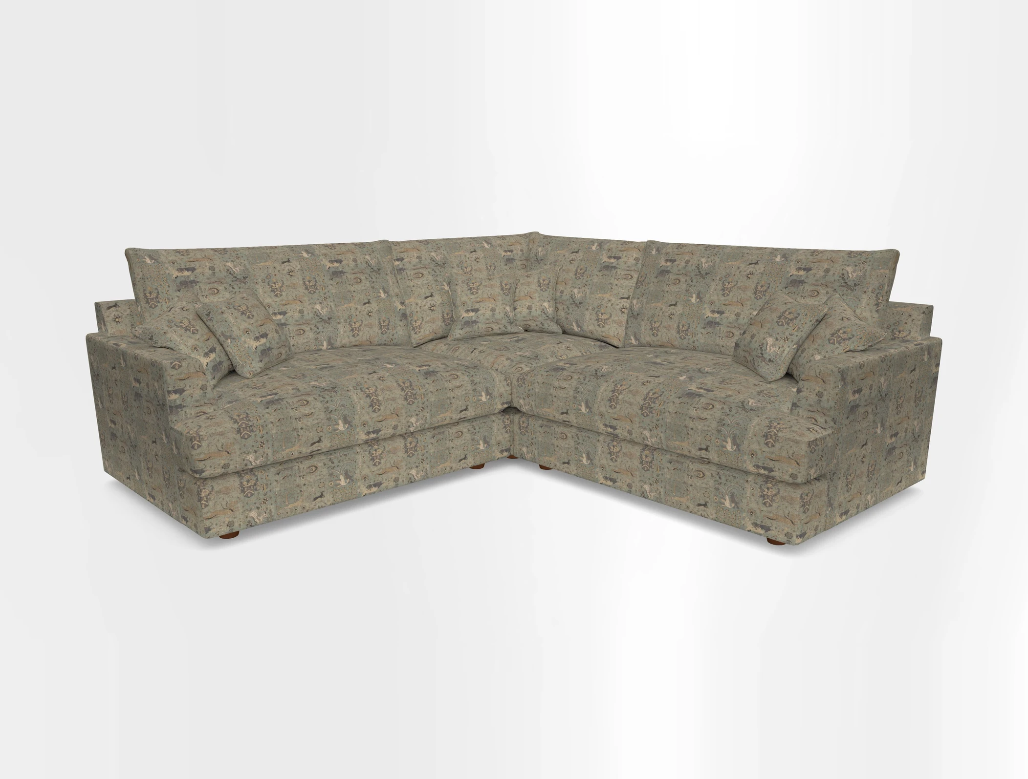Slingsby Small Fitted Cover Corner Unit LHF & RHF in Two Tone Plain Biscuit.  Loose cover version available