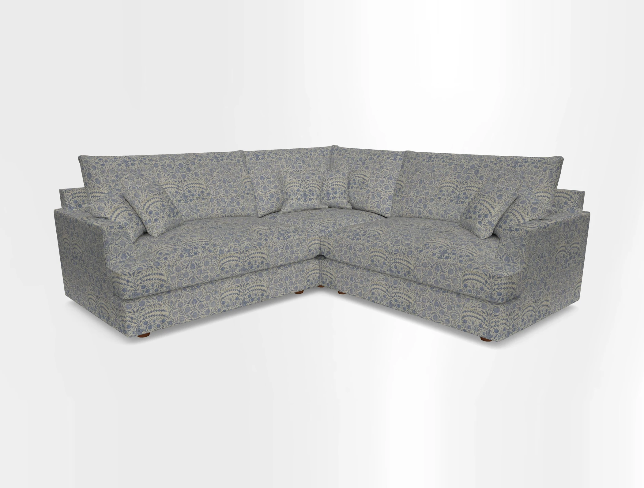 Slingsby Small Fitted Cover Corner Unit LHF & RHF in Two Tone Plain Biscuit.  Loose cover version available