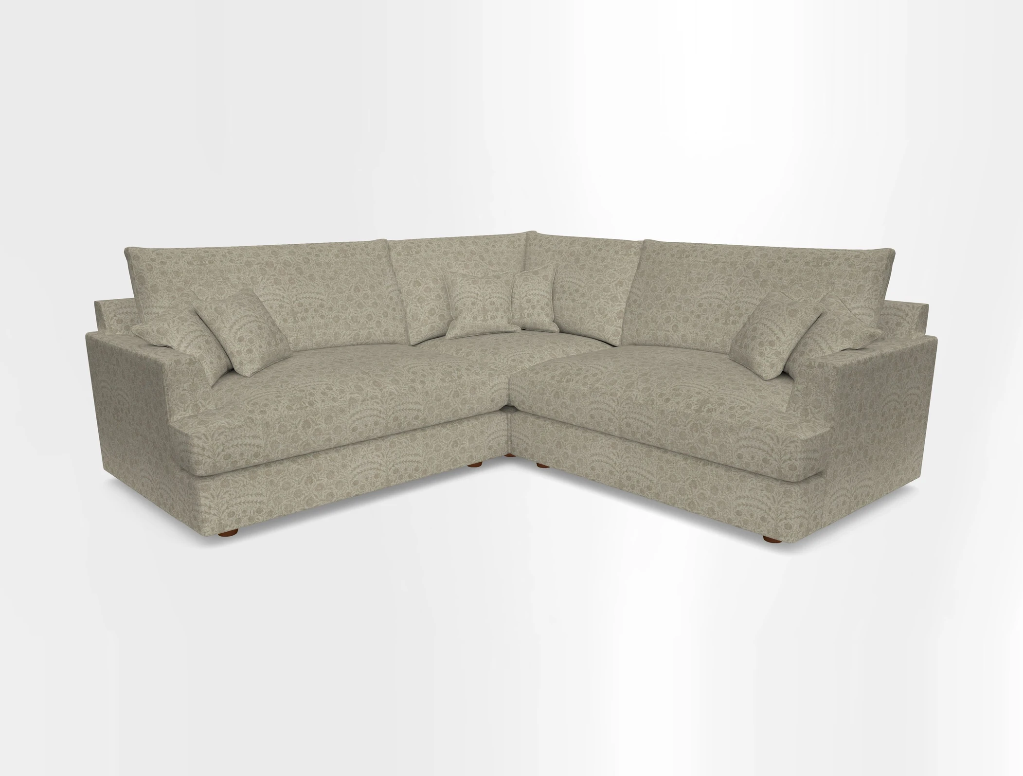Slingsby Small Fitted Cover Corner Unit LHF & RHF in Two Tone Plain Biscuit.  Loose cover version available