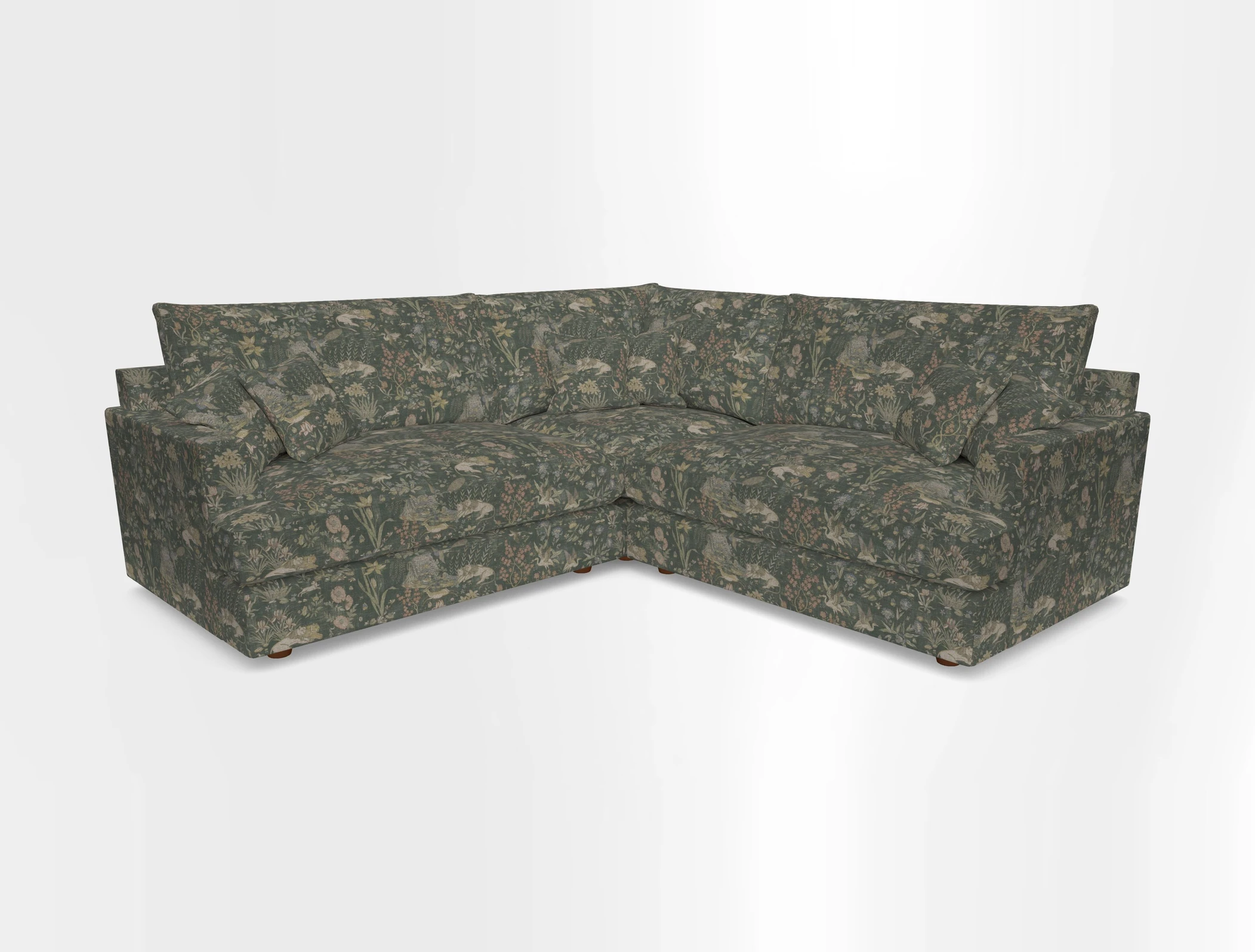 Slingsby Small Fitted Cover Corner Unit LHF & RHF in Two Tone Plain Biscuit.  Loose cover version available