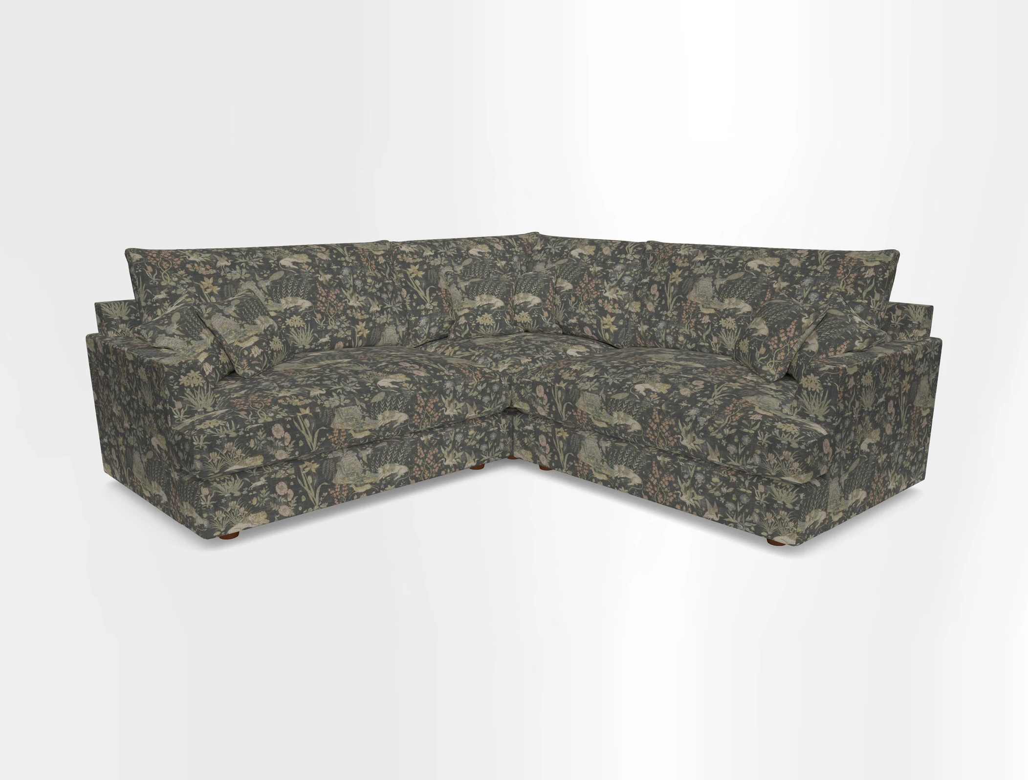 Slingsby Small Fitted Cover Corner Unit LHF & RHF in Two Tone Plain Biscuit.  Loose cover version available