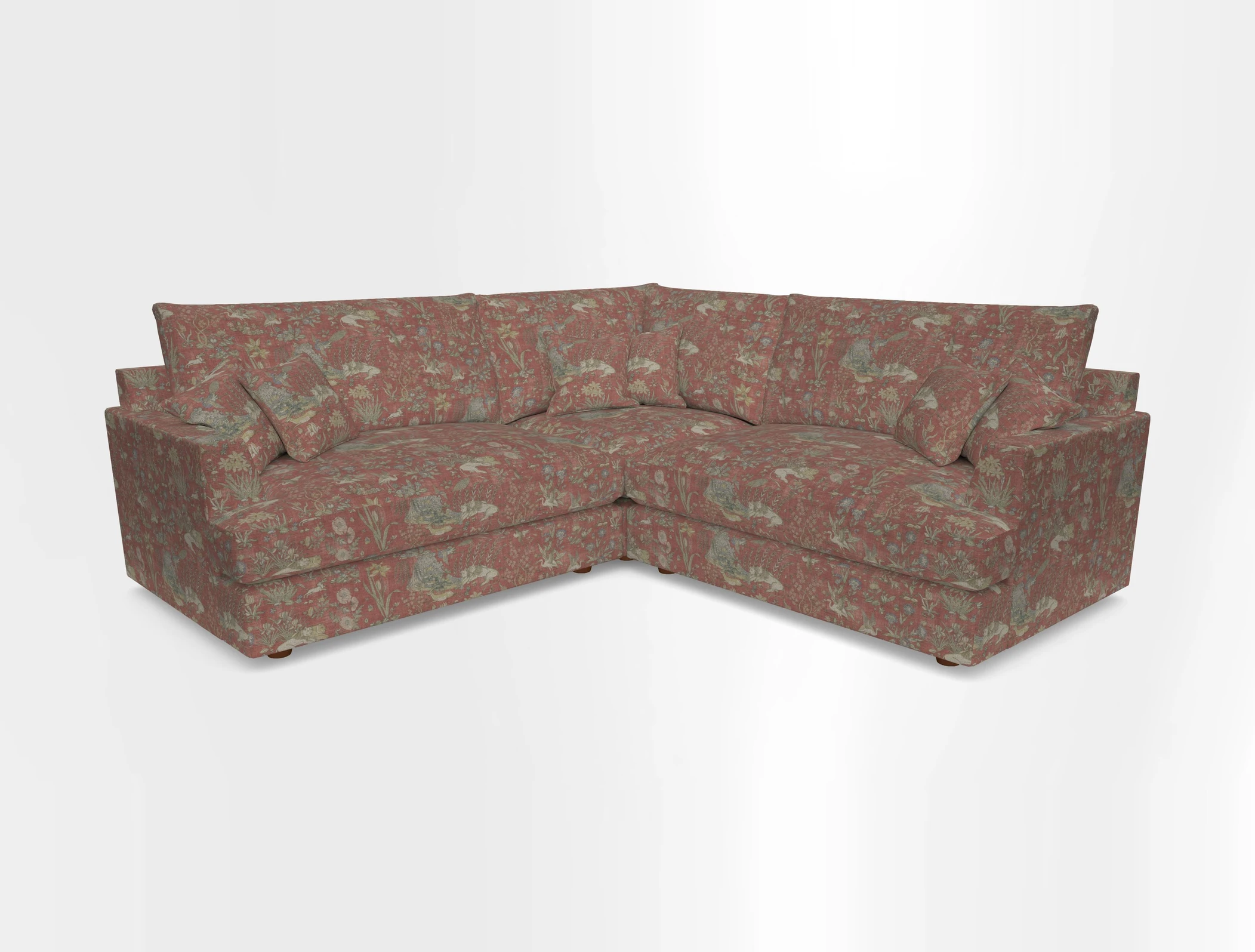 Slingsby Small Fitted Cover Corner Unit LHF & RHF in Two Tone Plain Biscuit.  Loose cover version available