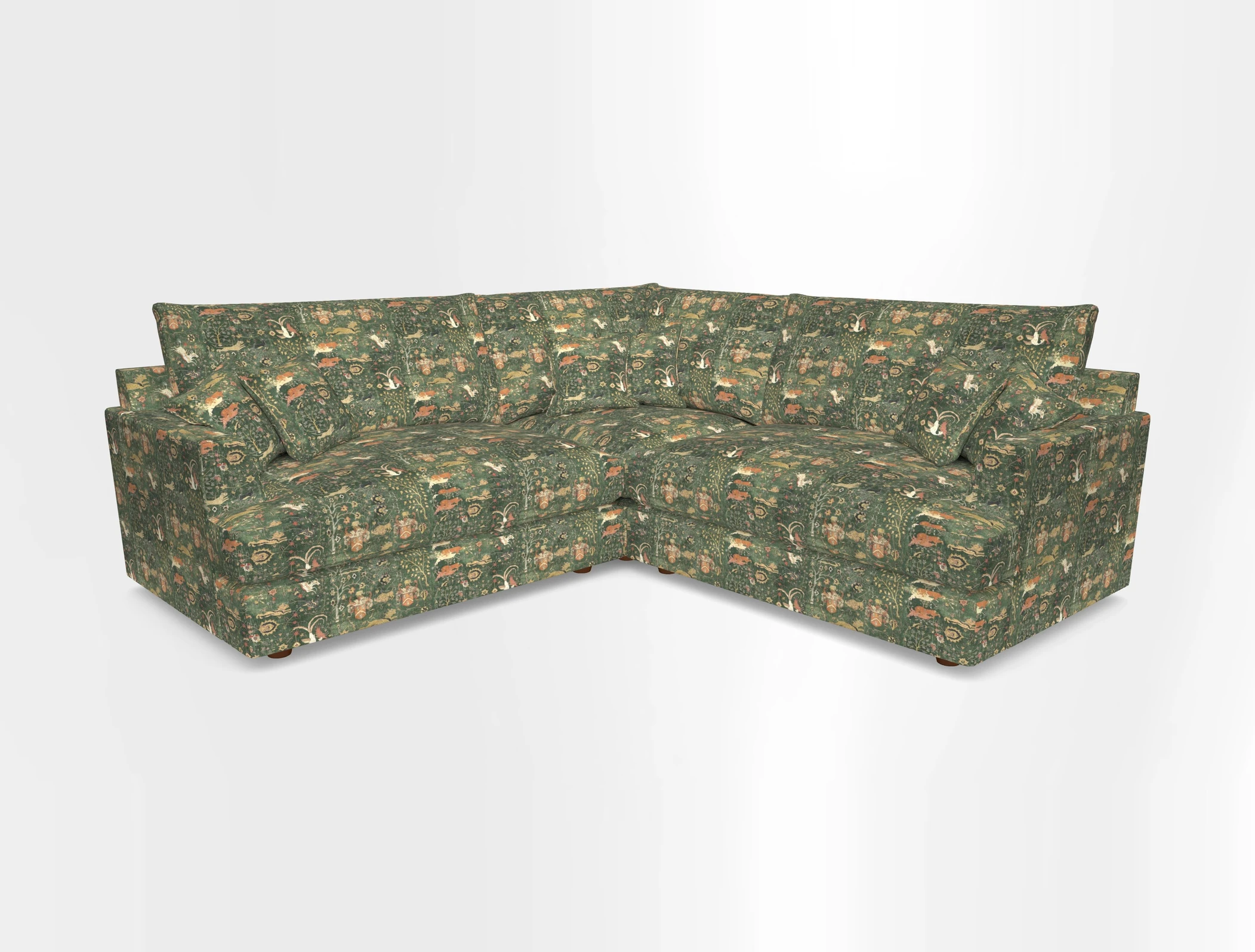 Slingsby Small Fitted Cover Corner Unit LHF & RHF in Two Tone Plain Biscuit.  Loose cover version available