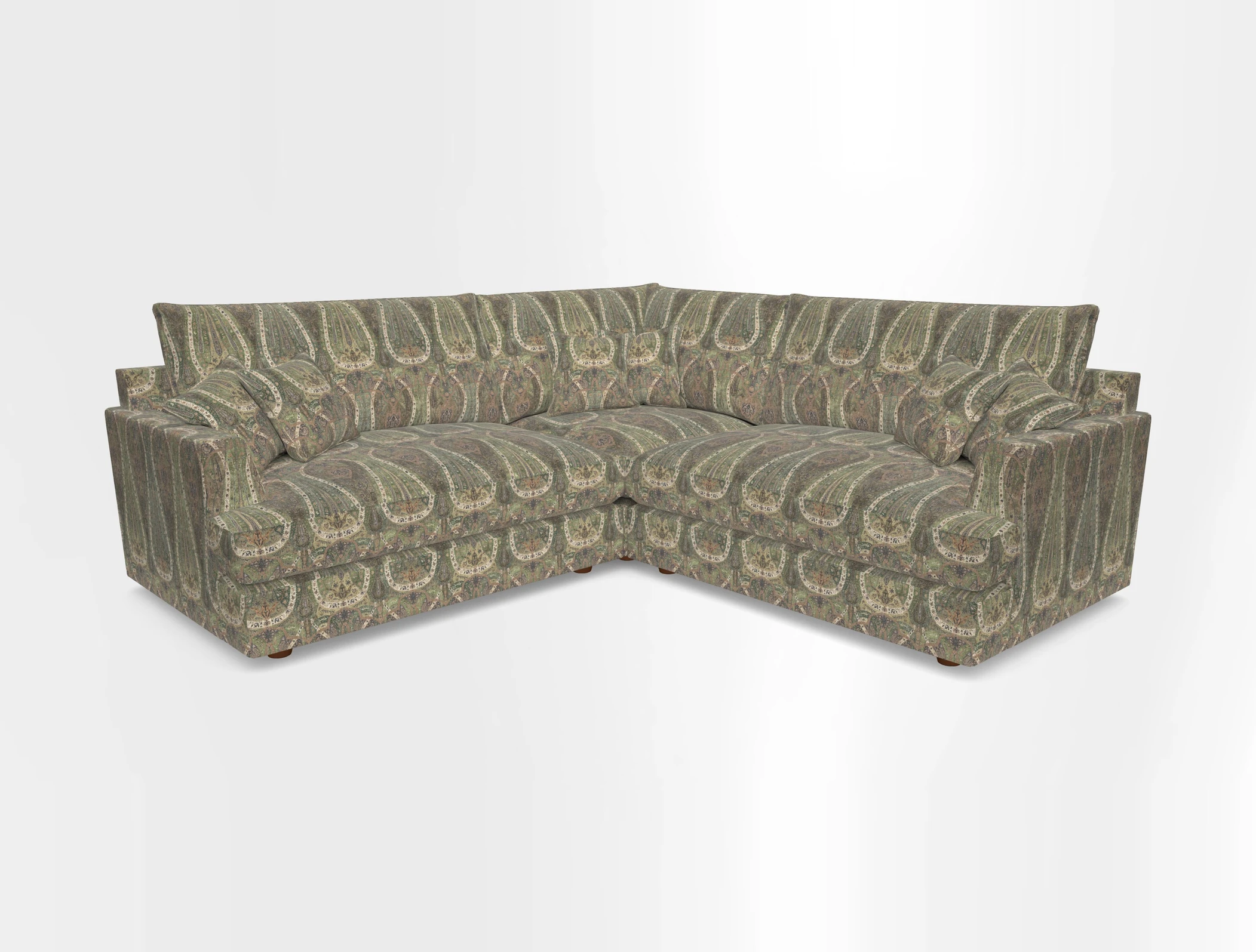 Slingsby Small Fitted Cover Corner Unit LHF & RHF in Two Tone Plain Biscuit.  Loose cover version available