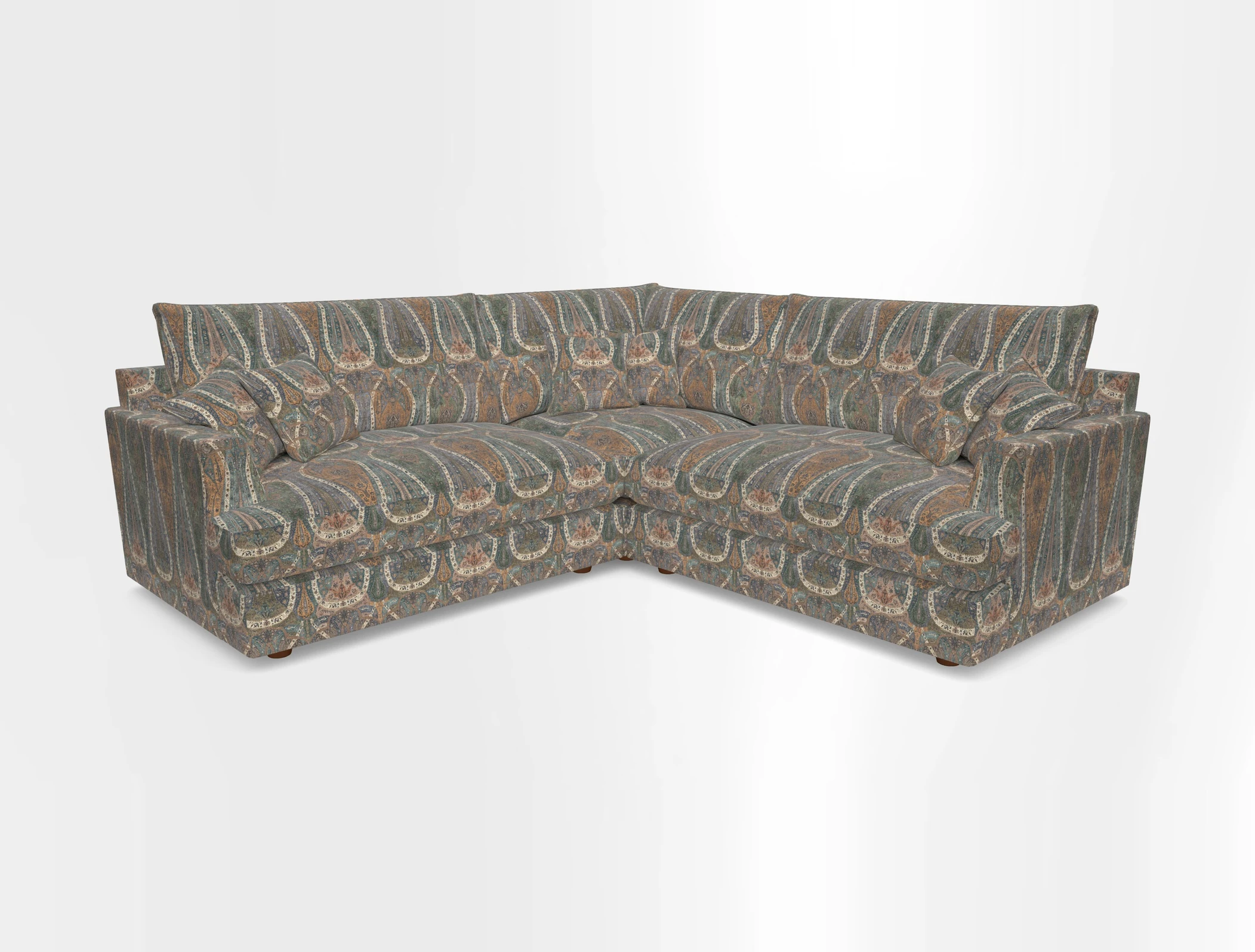 Slingsby Small Fitted Cover Corner Unit LHF & RHF in Two Tone Plain Biscuit.  Loose cover version available