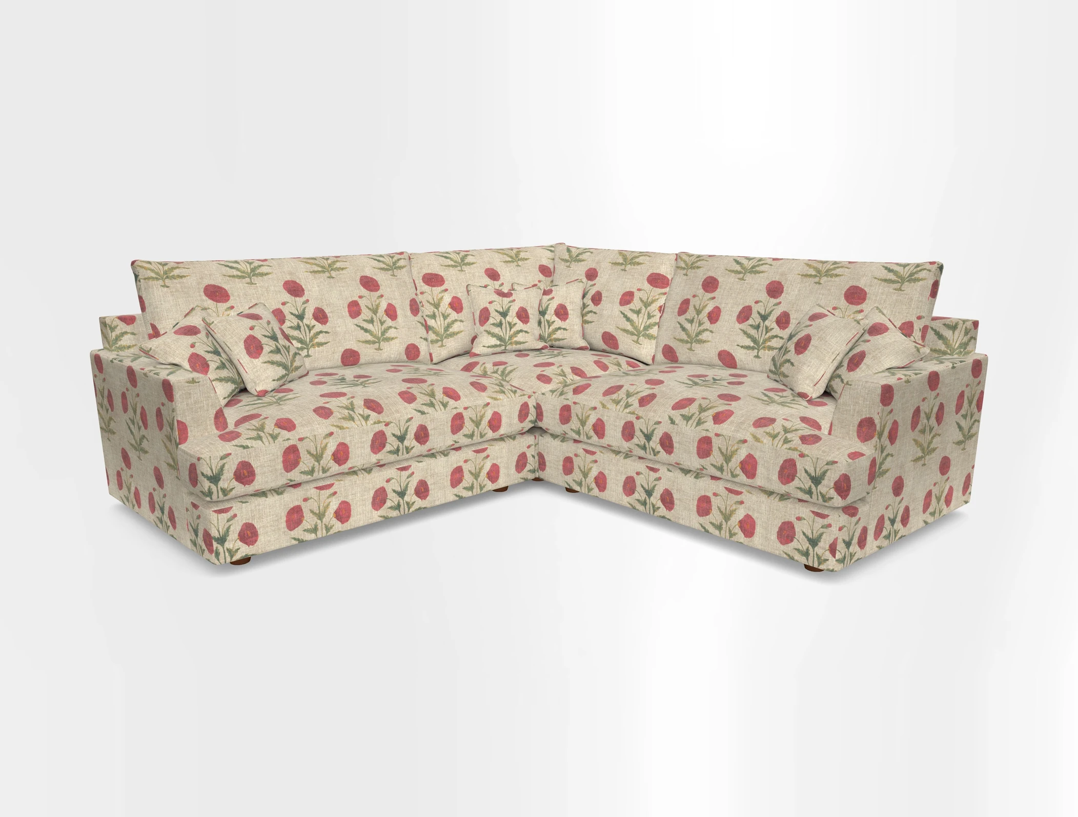 Slingsby Small Fitted Cover Corner Unit LHF & RHF in Two Tone Plain Biscuit.  Loose cover version available