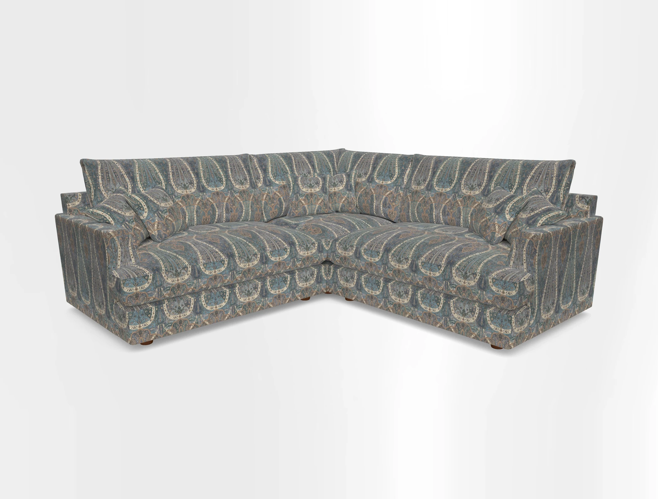 Slingsby Small Fitted Cover Corner Unit LHF & RHF in Two Tone Plain Biscuit.  Loose cover version available