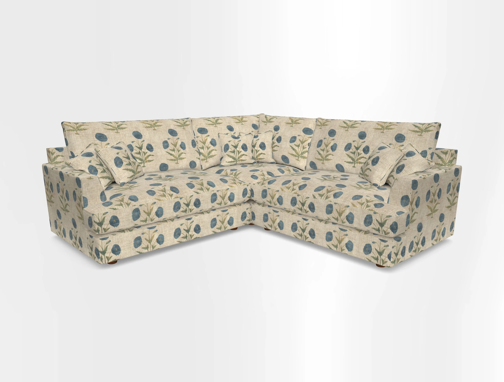 Slingsby Small Fitted Cover Corner Unit LHF & RHF in Two Tone Plain Biscuit.  Loose cover version available