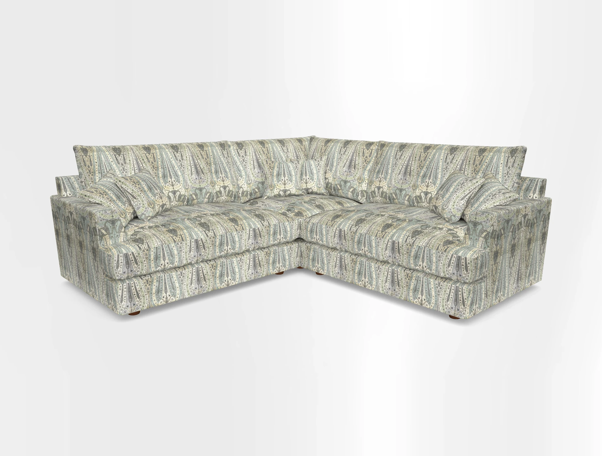 Slingsby Small Fitted Cover Corner Unit LHF & RHF in Two Tone Plain Biscuit.  Loose cover version available