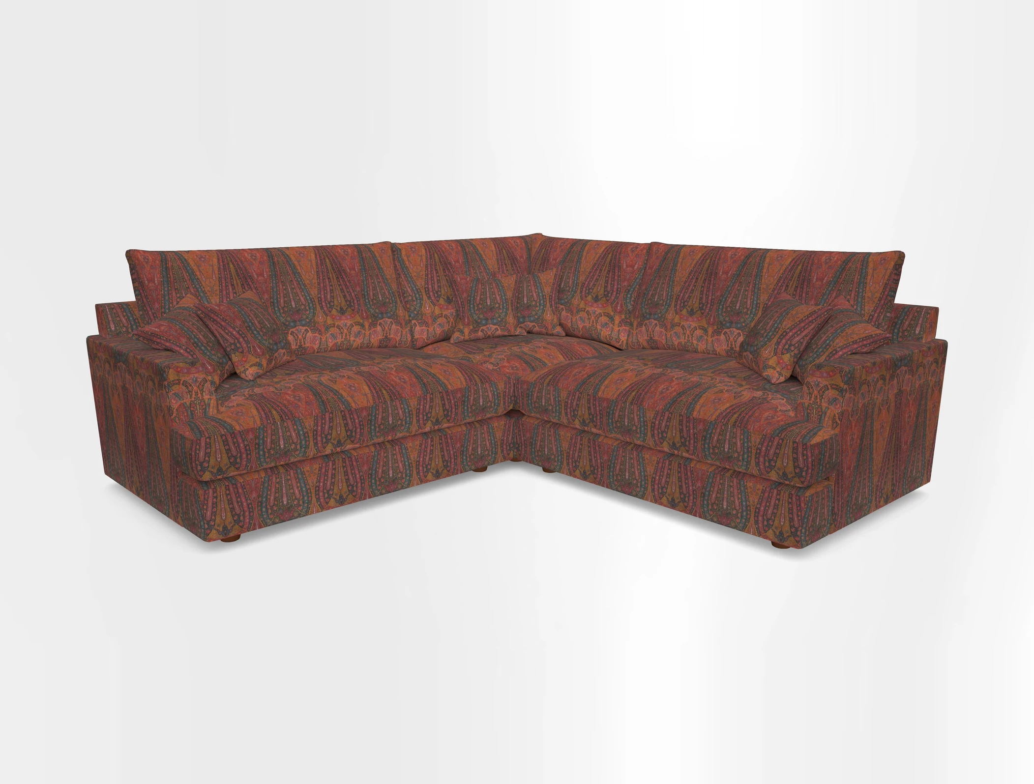 Slingsby Small Fitted Cover Corner Unit LHF & RHF in Two Tone Plain Biscuit.  Loose cover version available