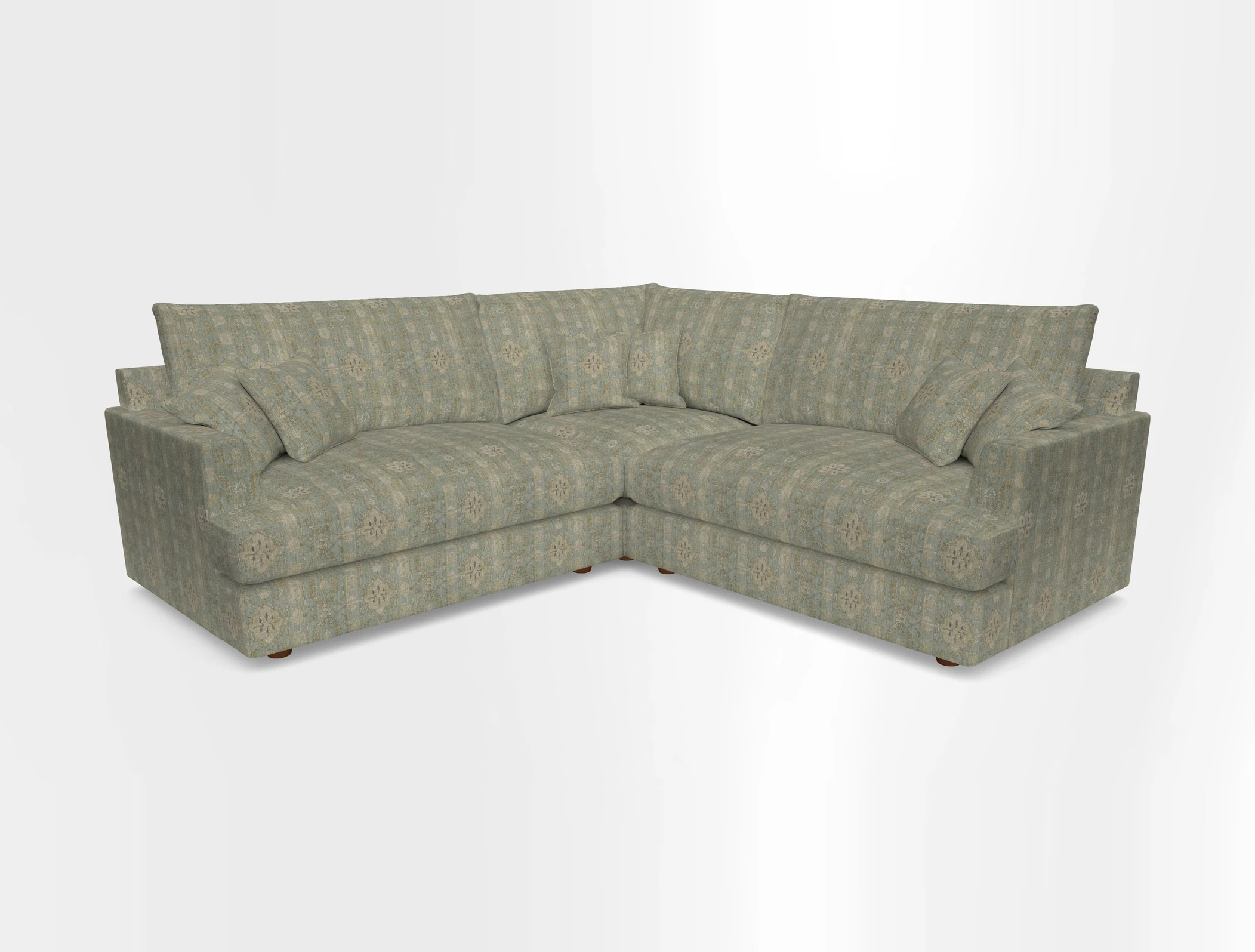 Slingsby Small Fitted Cover Corner Unit LHF & RHF in Two Tone Plain Biscuit.  Loose cover version available