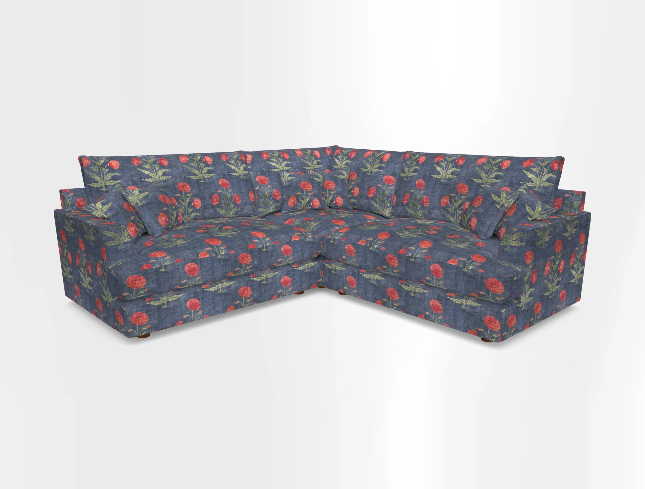 Slingsby Small Fitted Cover Corner Unit LHF & RHF in Two Tone Plain Biscuit.  Loose cover version available