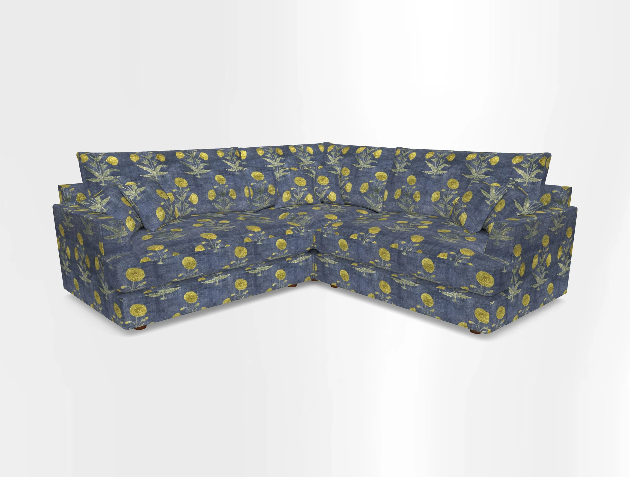 Slingsby Small Fitted Cover Corner Unit LHF & RHF in Two Tone Plain Biscuit.  Loose cover version available