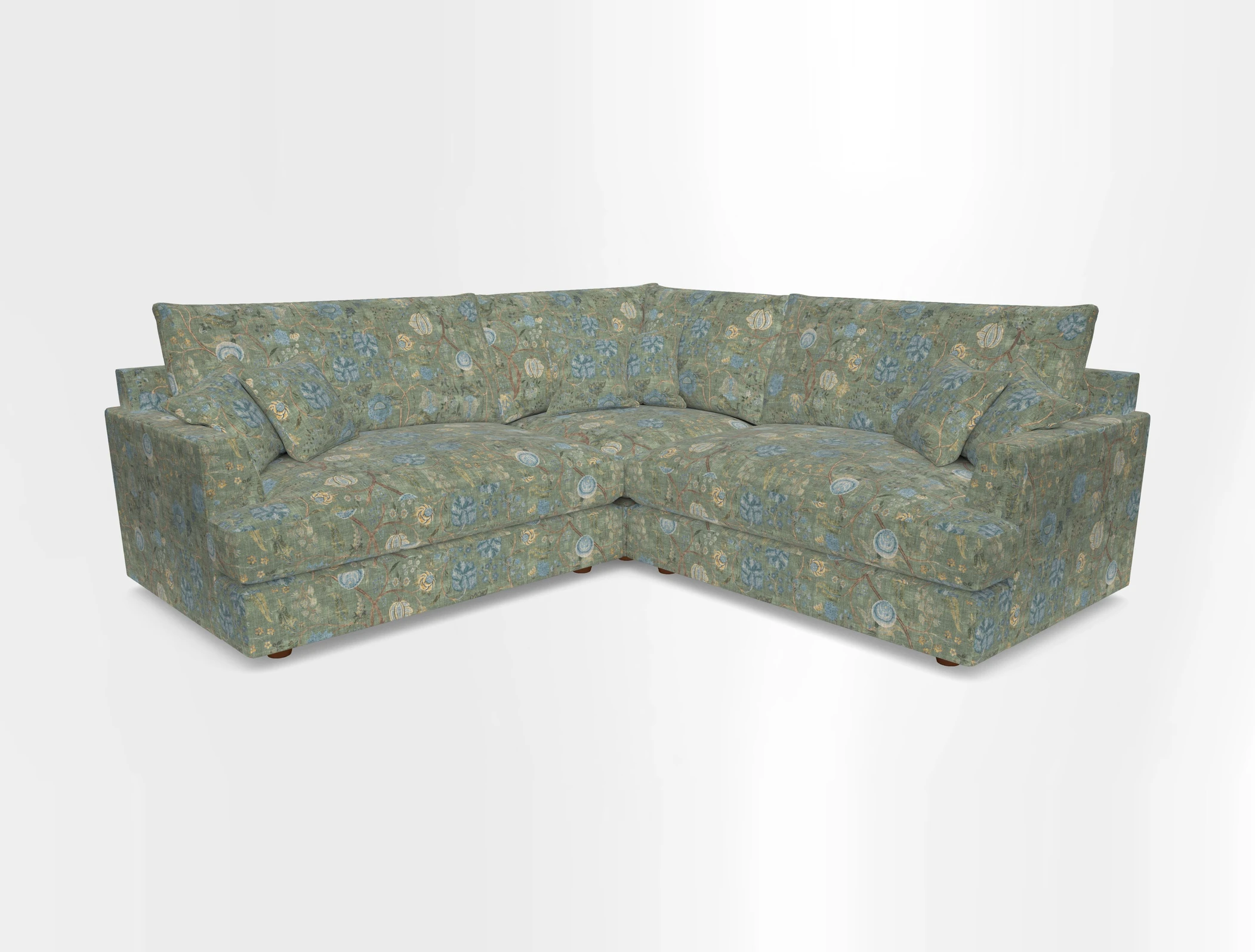 Slingsby Small Fitted Cover Corner Unit LHF & RHF in Two Tone Plain Biscuit.  Loose cover version available