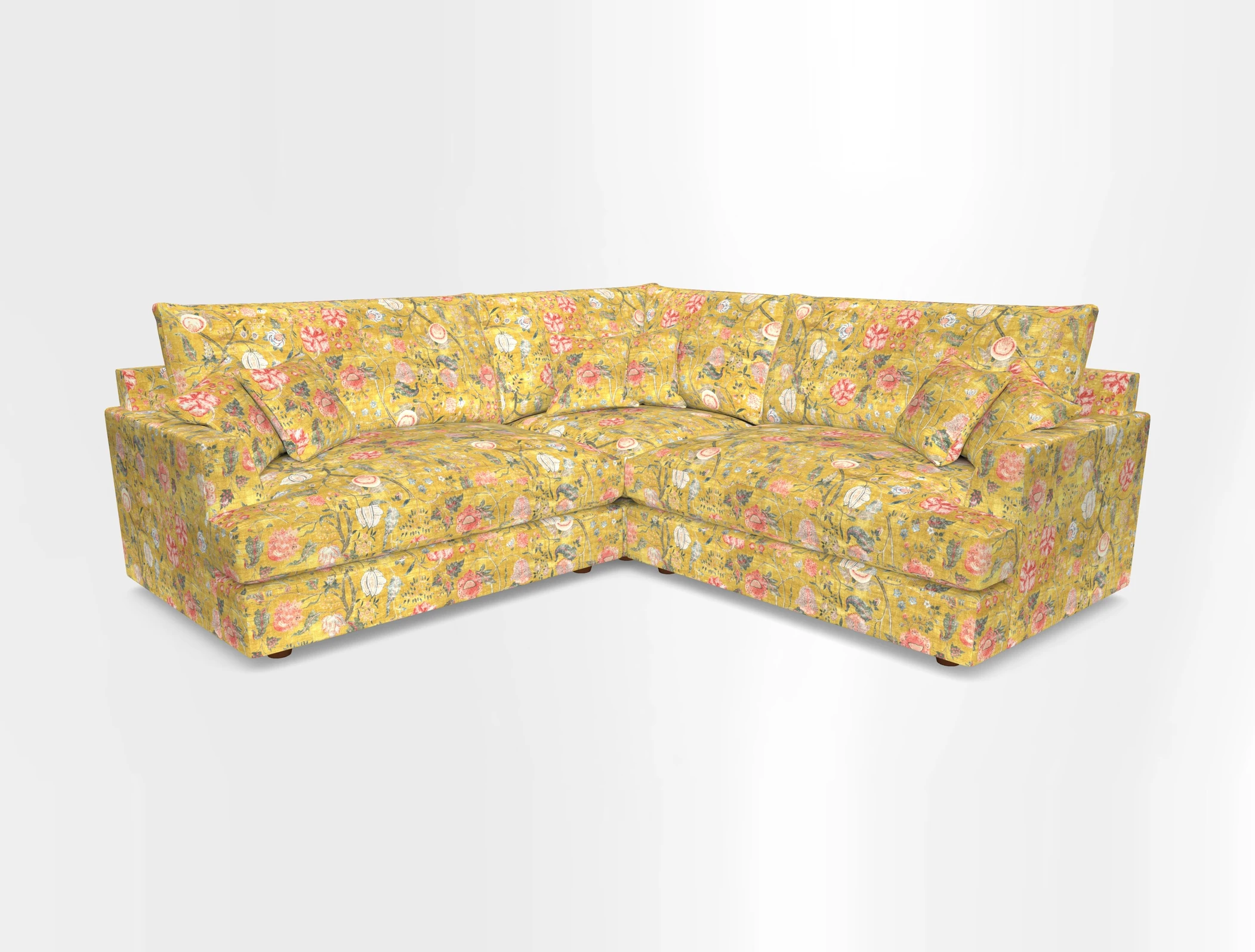 Slingsby Small Fitted Cover Corner Unit LHF & RHF in Two Tone Plain Biscuit.  Loose cover version available