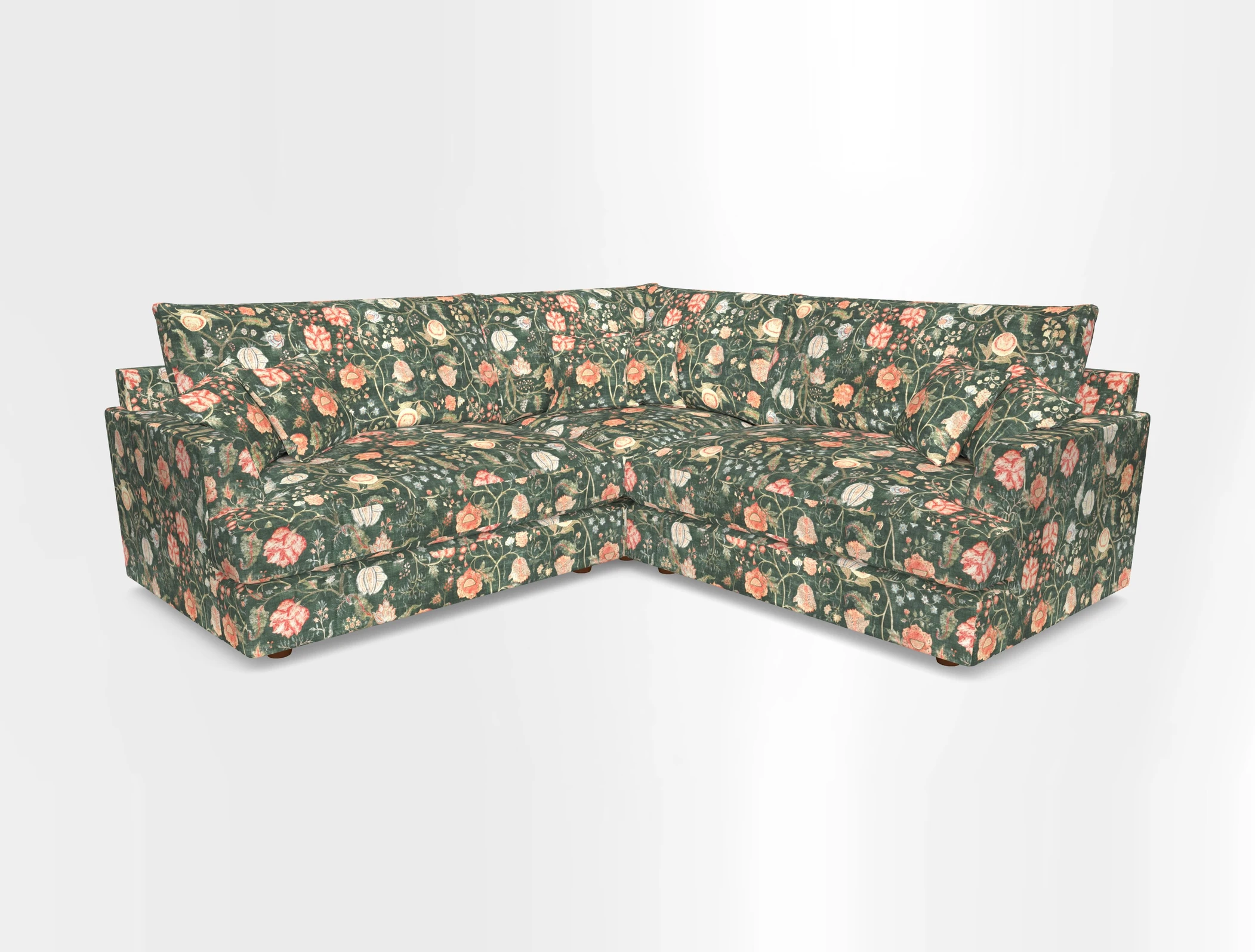 Slingsby Small Fitted Cover Corner Unit LHF & RHF in Two Tone Plain Biscuit.  Loose cover version available