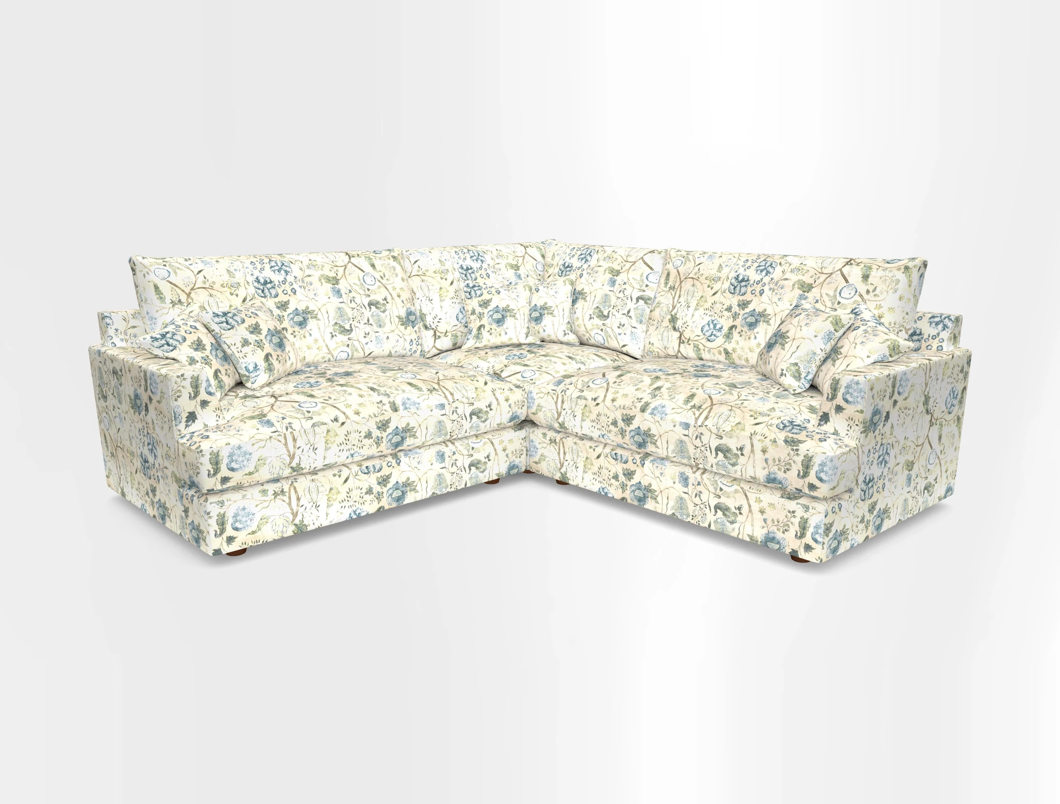 Slingsby Small Fitted Cover Corner Unit LHF & RHF in Two Tone Plain Biscuit.  Loose cover version available