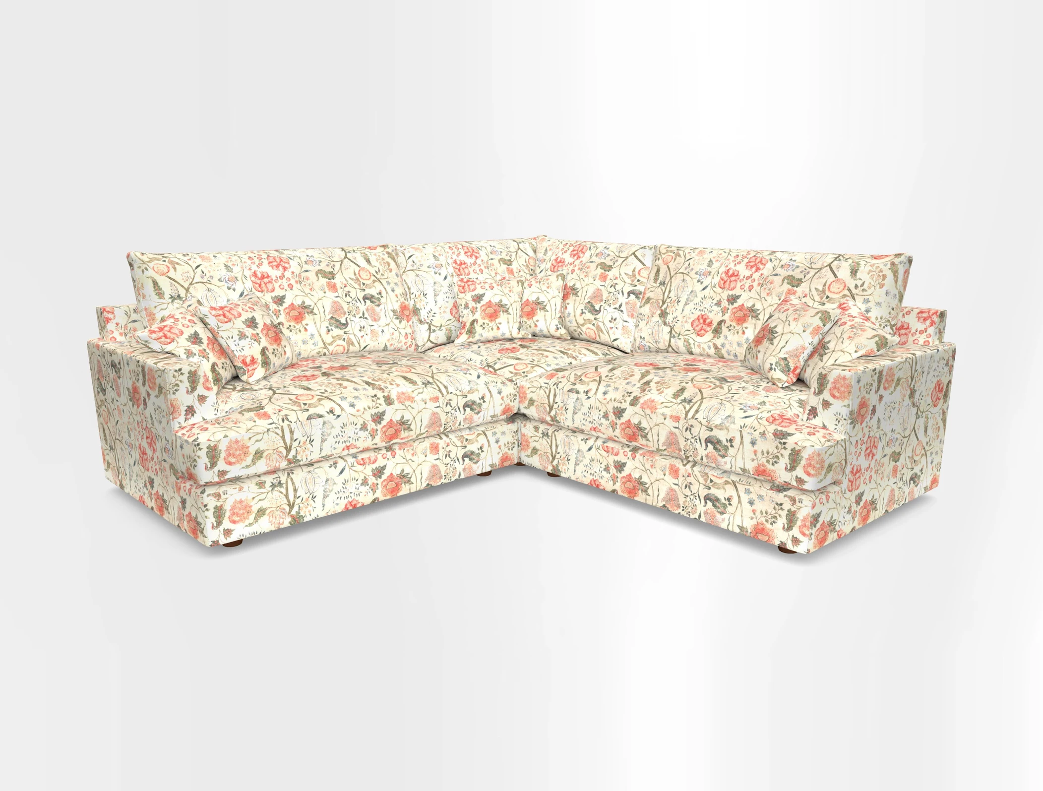Slingsby Small Fitted Cover Corner Unit LHF & RHF in Two Tone Plain Biscuit.  Loose cover version available