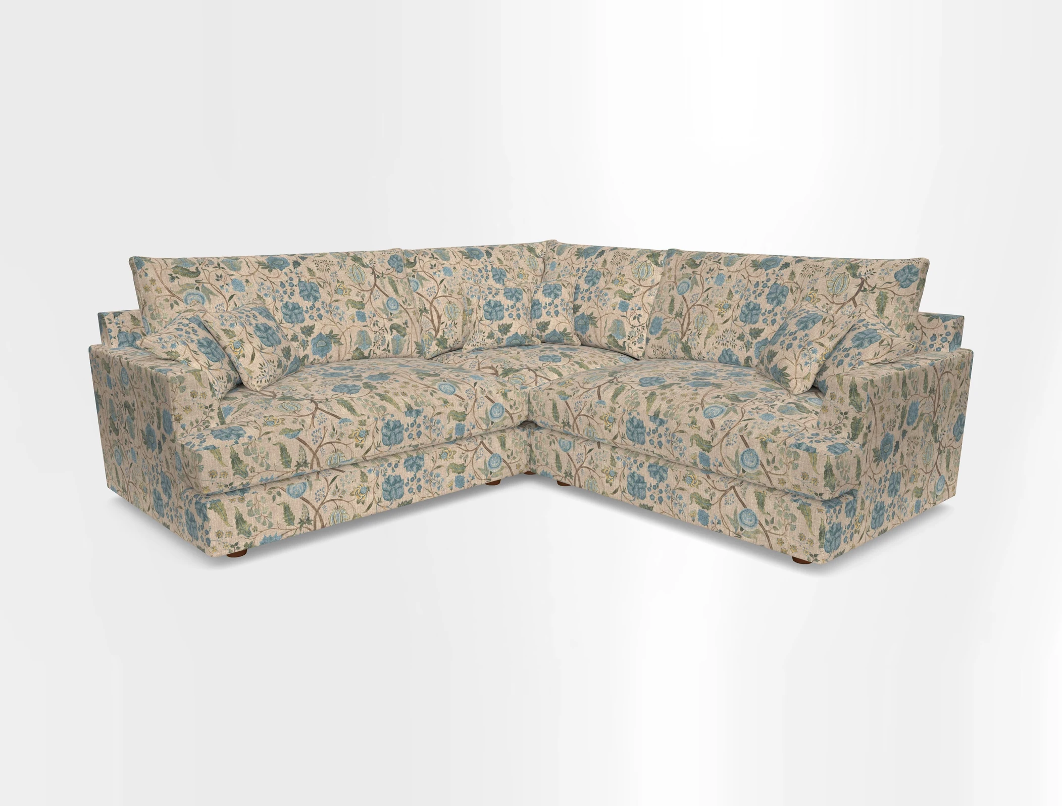 Slingsby Small Fitted Cover Corner Unit LHF & RHF in Two Tone Plain Biscuit.  Loose cover version available