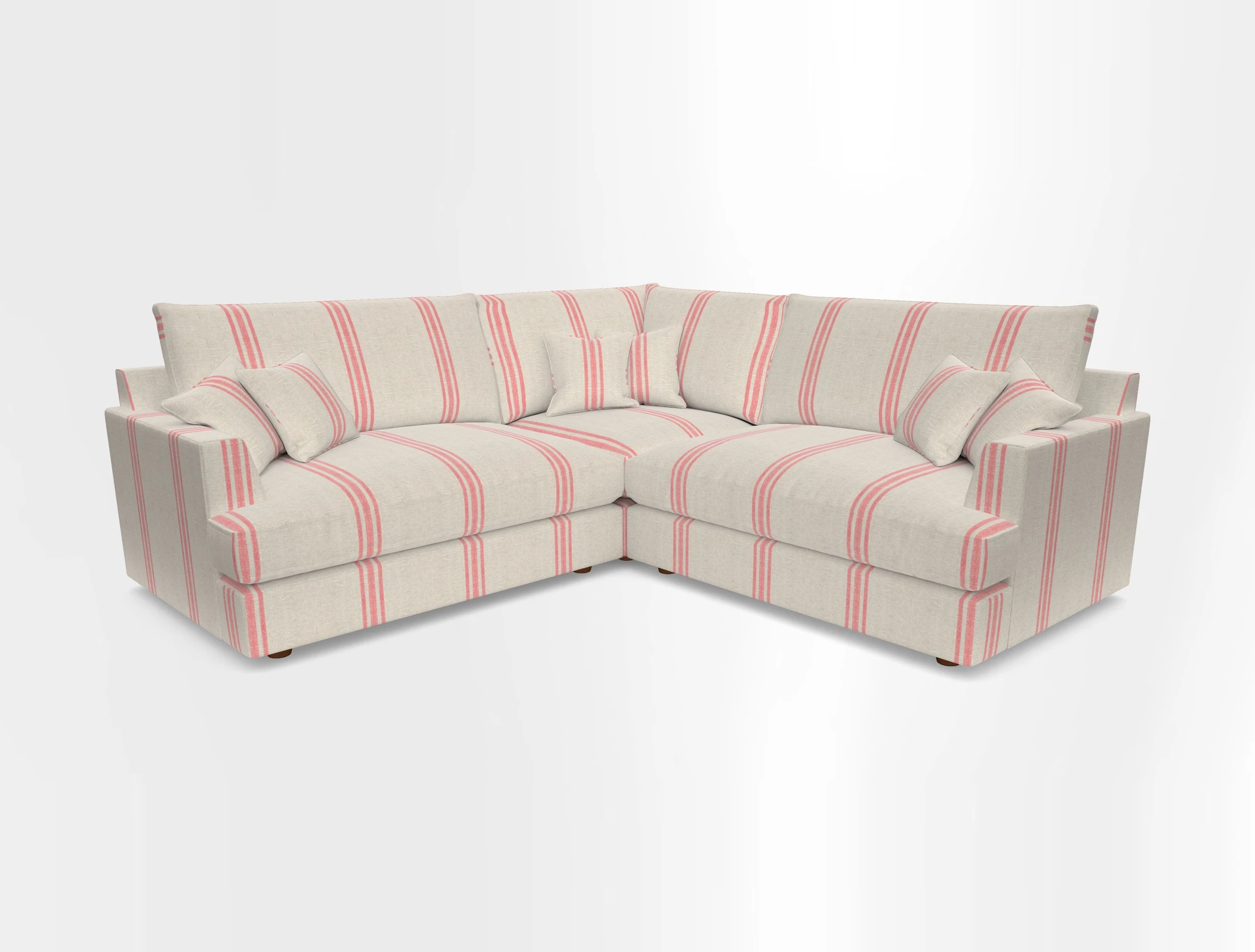 Slingsby Small Fitted Cover Corner Unit LHF & RHF in Two Tone Plain Biscuit.  Loose cover version available