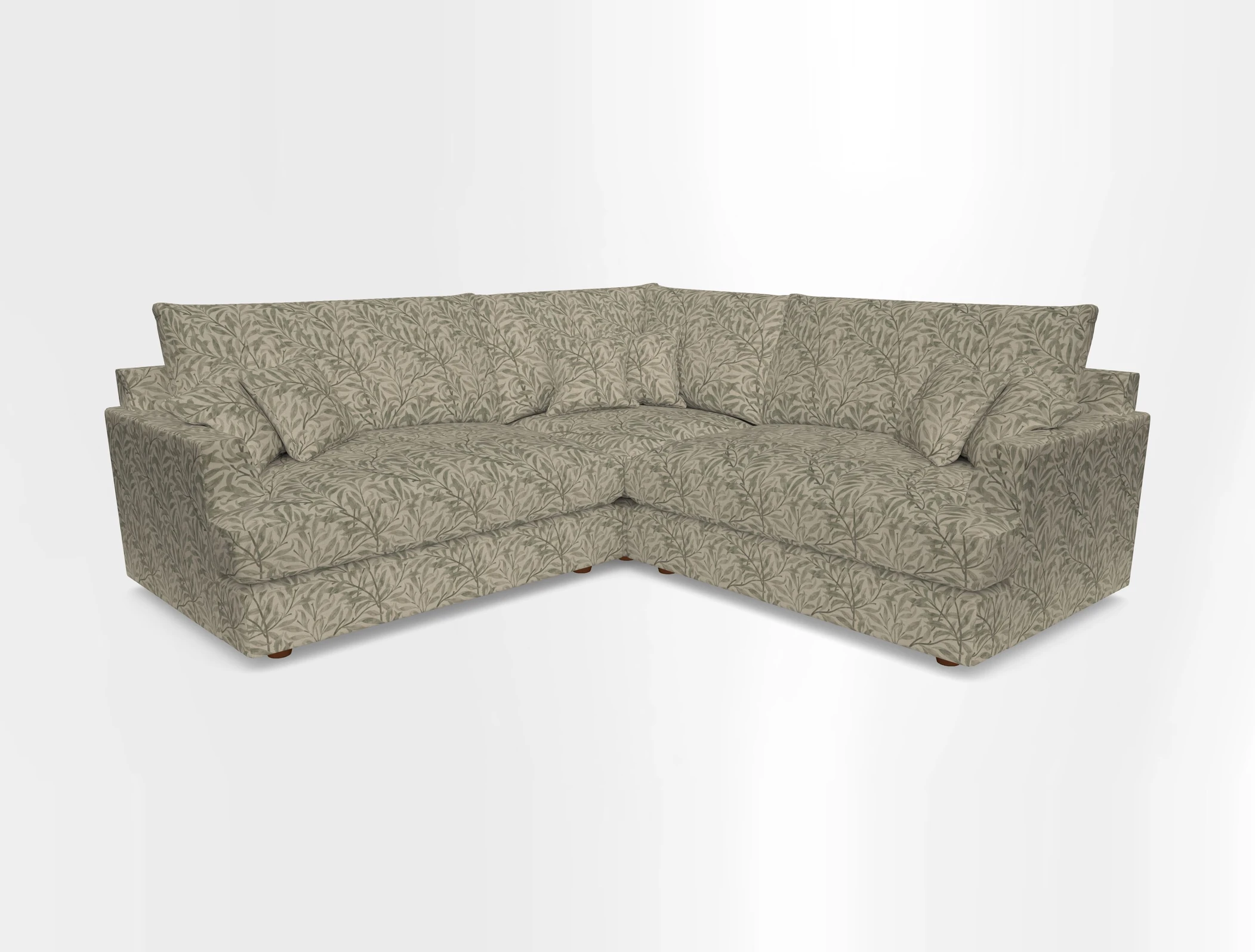 Slingsby Small Fitted Cover Corner Unit LHF & RHF in Two Tone Plain Biscuit.  Loose cover version available