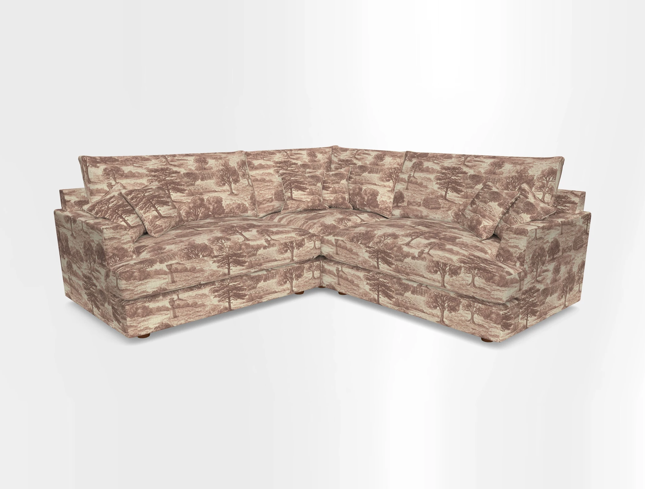 Slingsby Small Fitted Cover Corner Unit LHF & RHF in Two Tone Plain Biscuit.  Loose cover version available