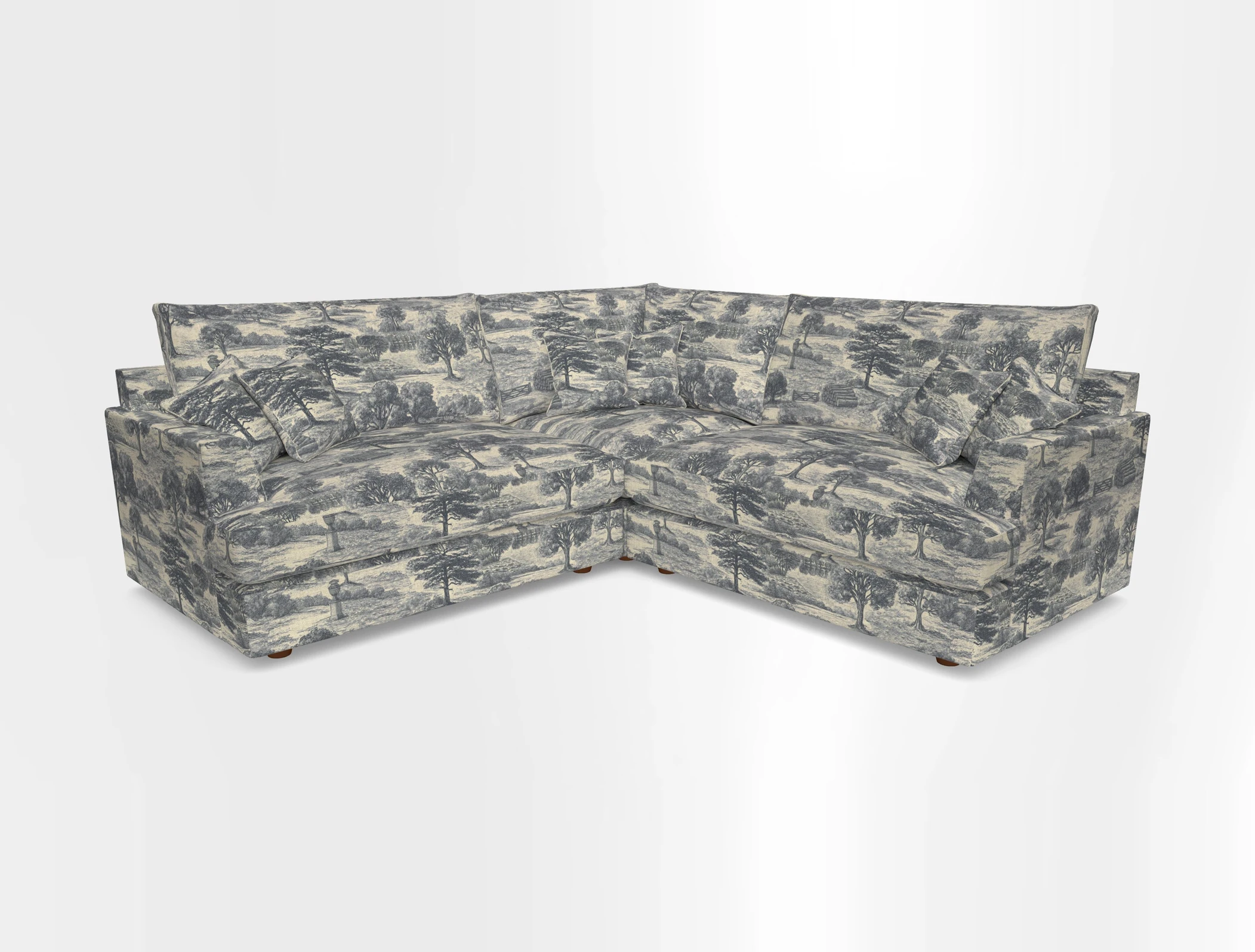 Slingsby Small Fitted Cover Corner Unit LHF & RHF in Two Tone Plain Biscuit.  Loose cover version available