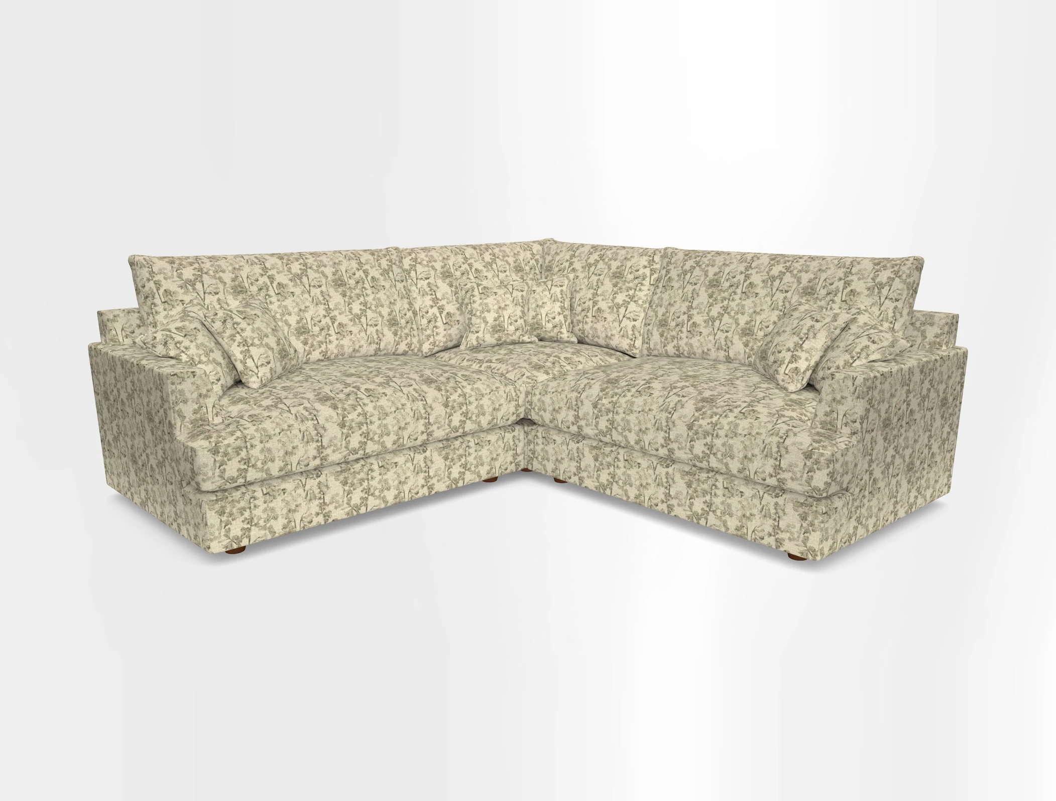 Slingsby Small Fitted Cover Corner Unit LHF & RHF in Two Tone Plain Biscuit.  Loose cover version available