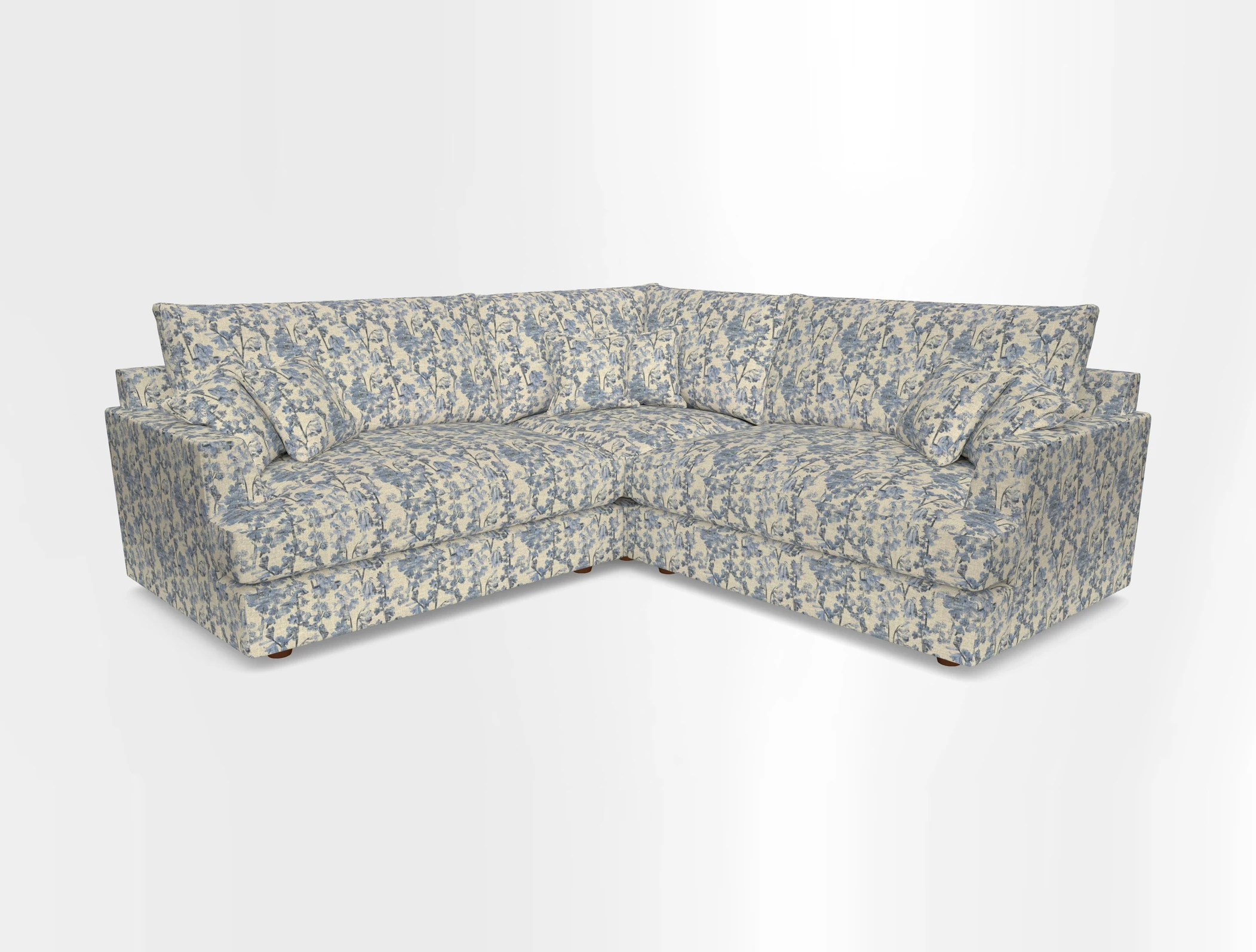 Slingsby Small Fitted Cover Corner Unit LHF & RHF in Two Tone Plain Biscuit.  Loose cover version available