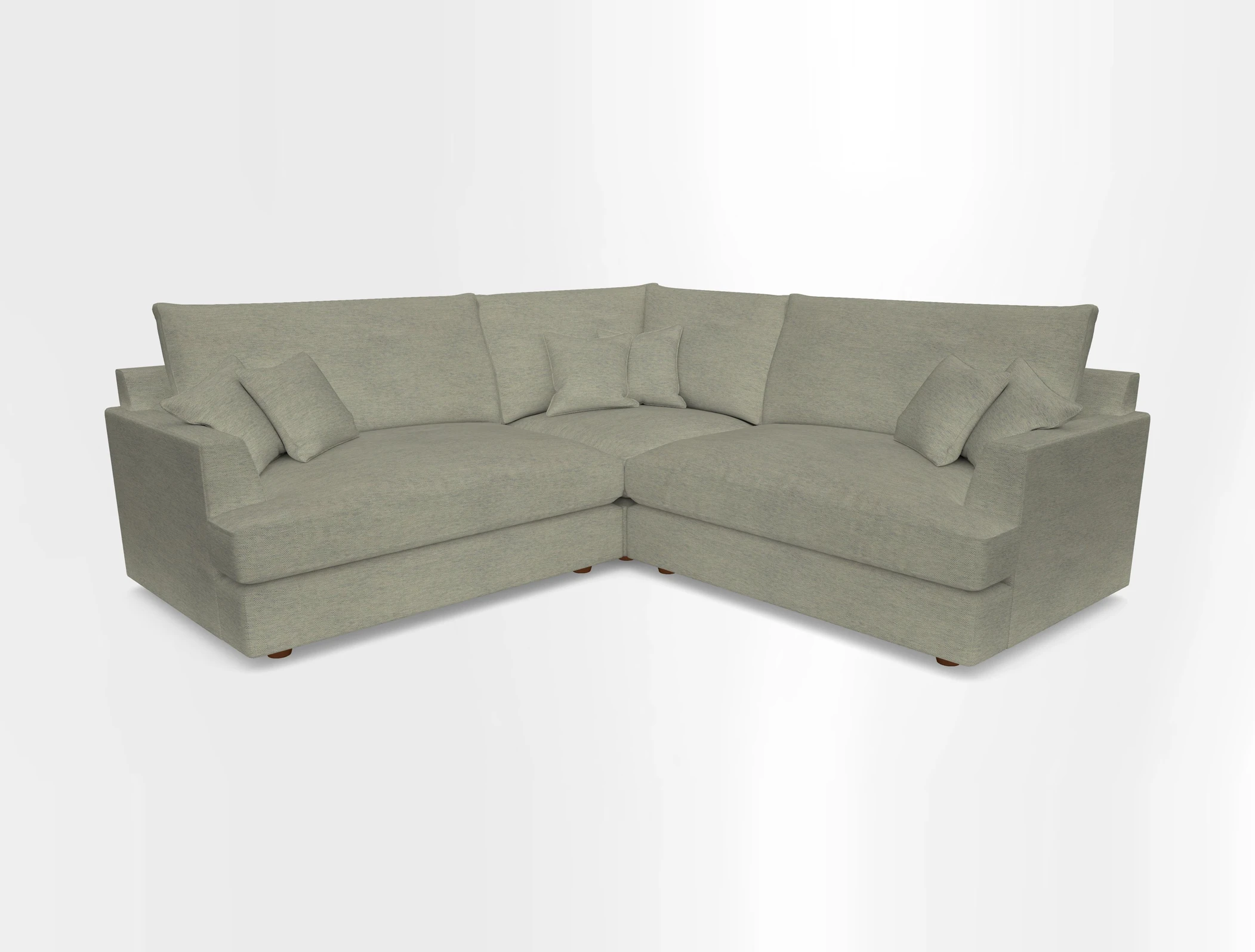 Slingsby Small Fitted Cover Corner Unit LHF & RHF in Two Tone Plain Biscuit.  Loose cover version available