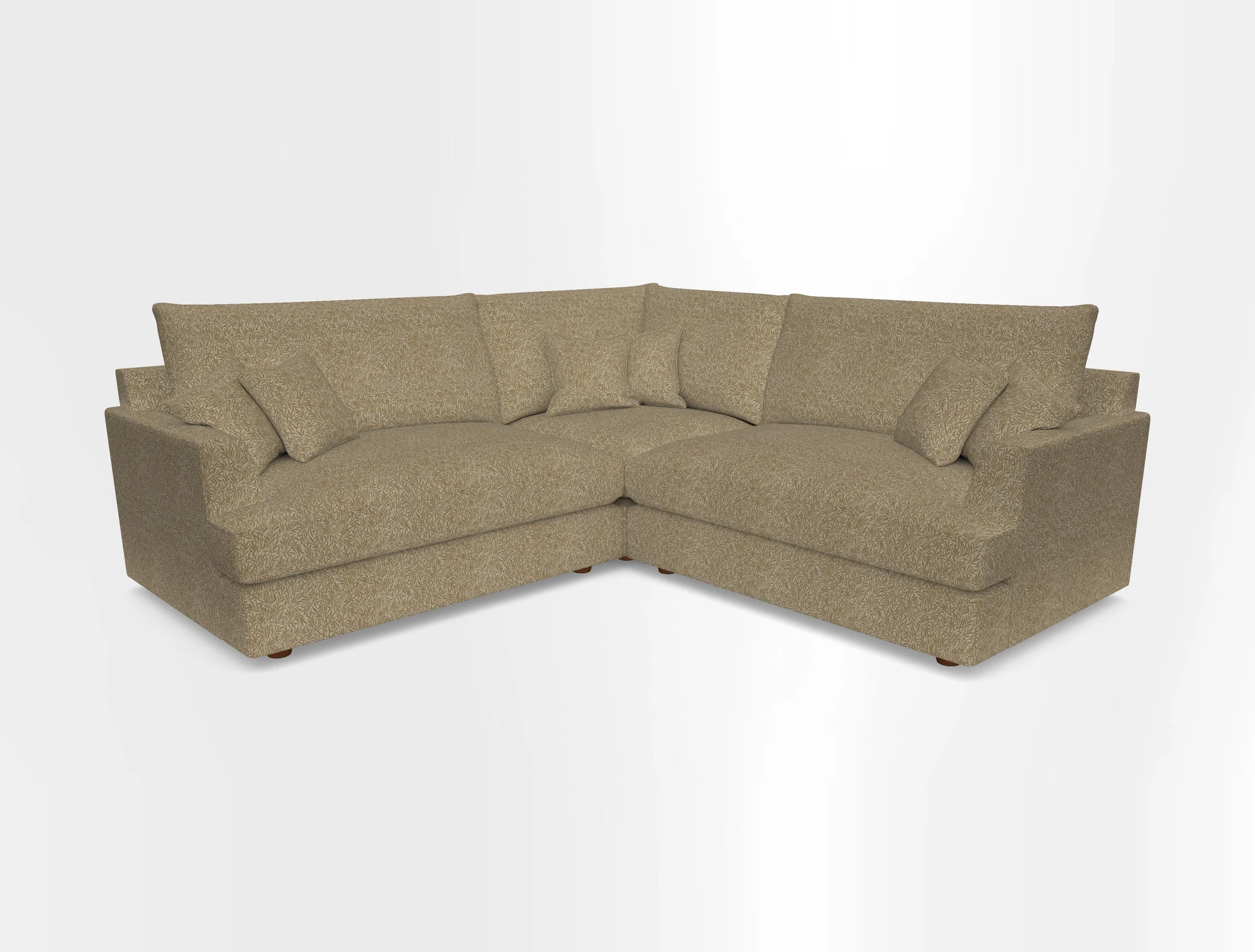 Slingsby Small Fitted Cover Corner Unit LHF & RHF in Two Tone Plain Biscuit.  Loose cover version available