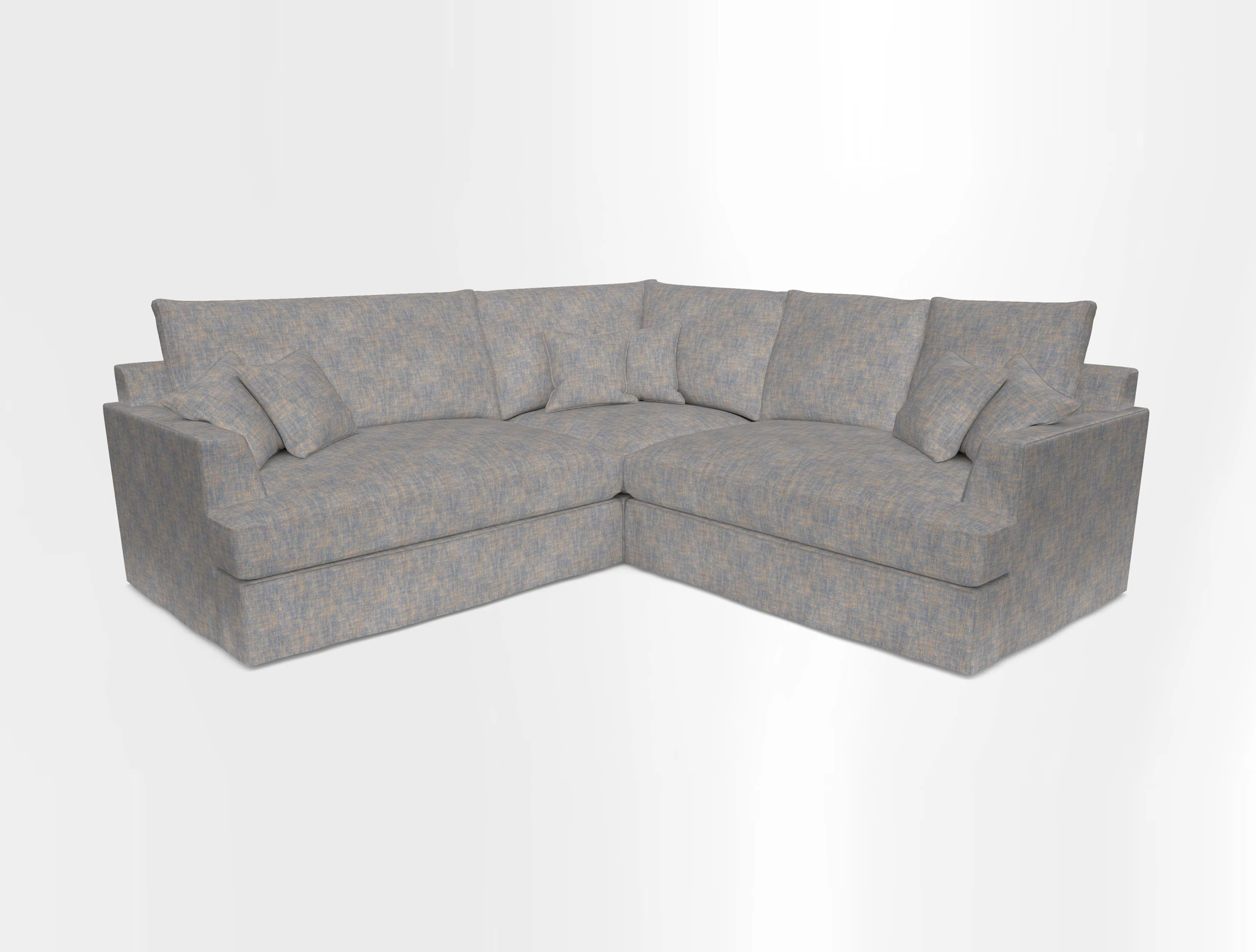 Slingsby Small Fitted Cover Corner Unit LHF & RHF in Two Tone Plain Biscuit.  Loose cover version available