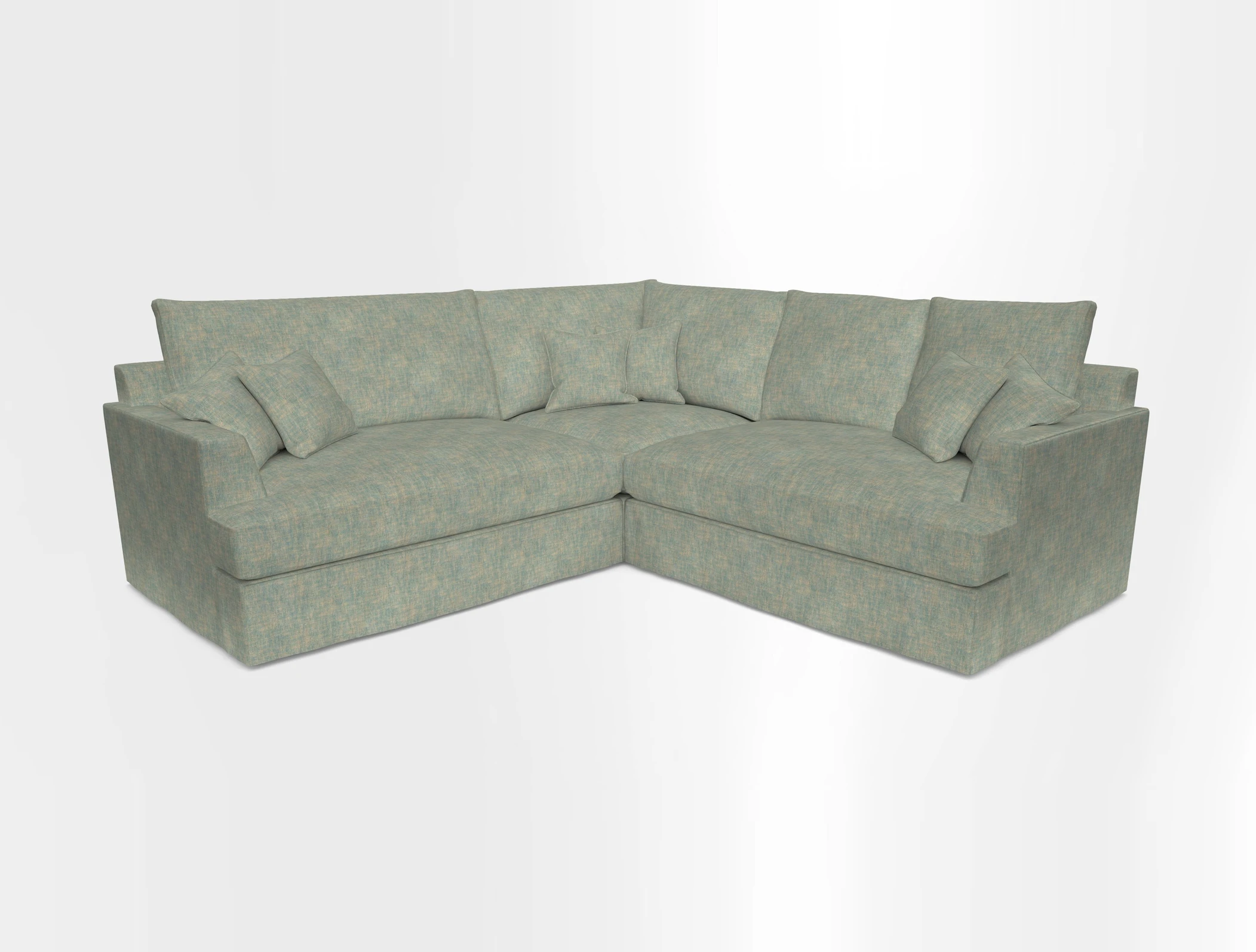 Slingsby Small Fitted Cover Corner Unit LHF & RHF in Two Tone Plain Biscuit.  Loose cover version available