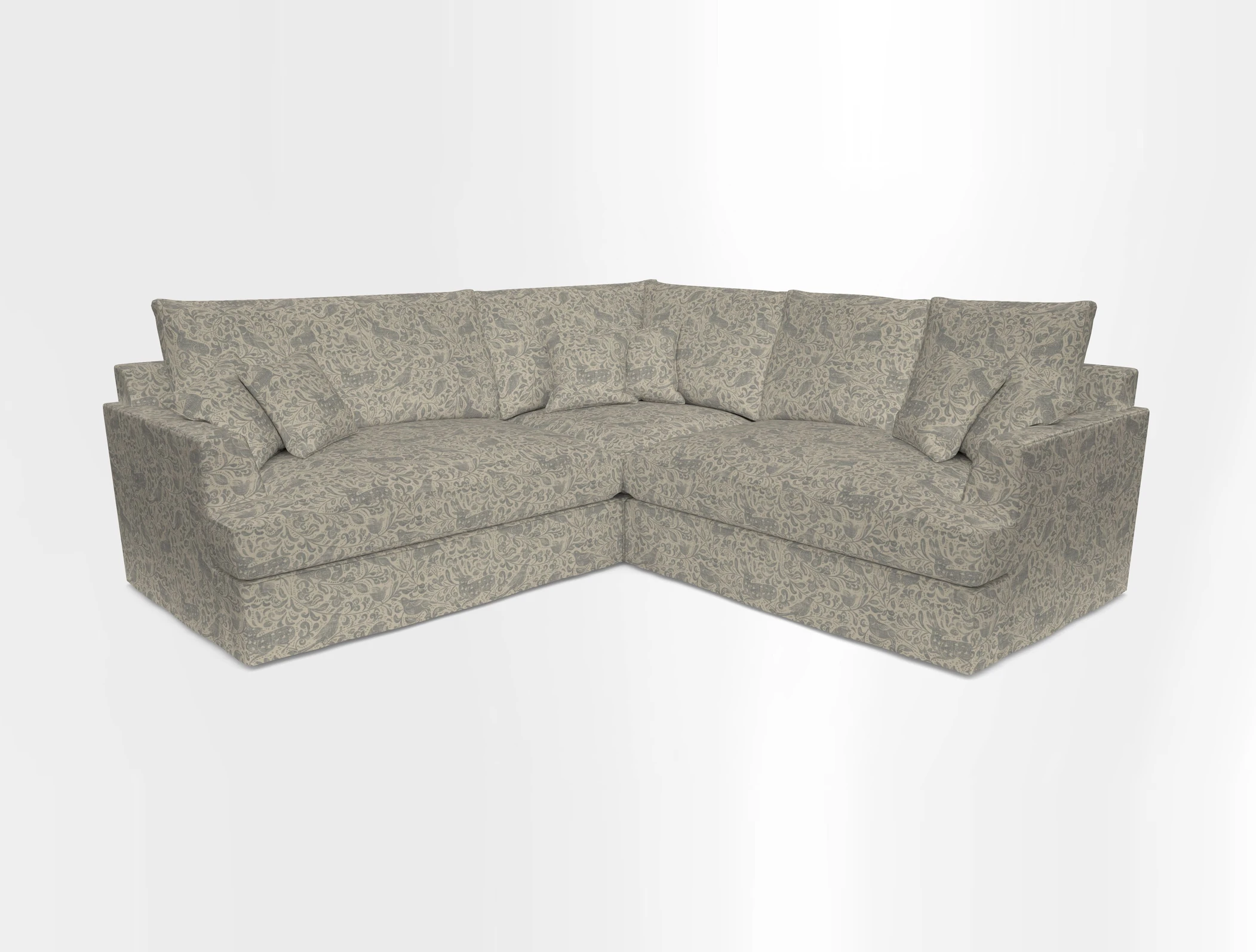 Slingsby Small Fitted Cover Corner Unit LHF & RHF in Two Tone Plain Biscuit.  Loose cover version available