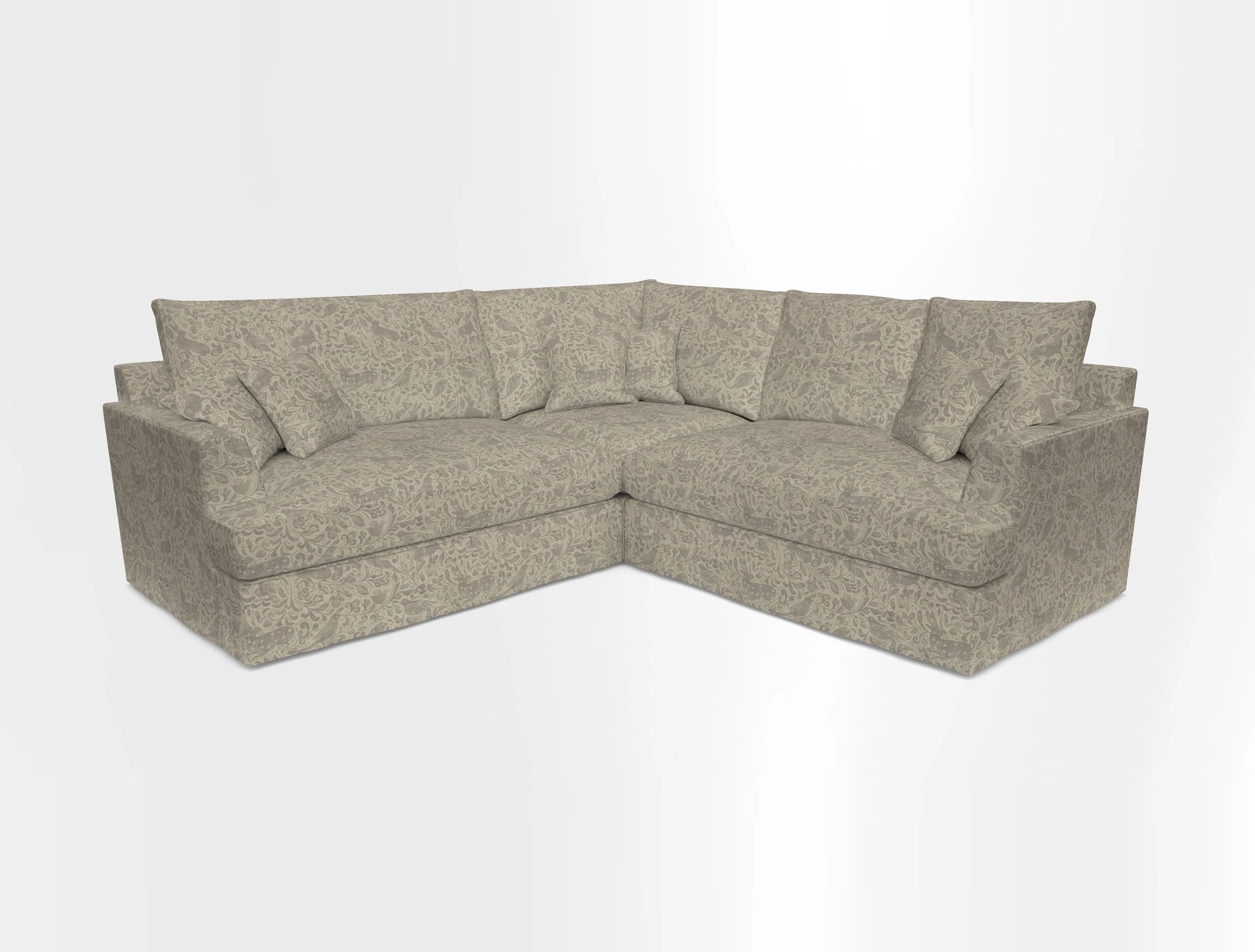 Slingsby Small Fitted Cover Corner Unit LHF & RHF in Two Tone Plain Biscuit.  Loose cover version available