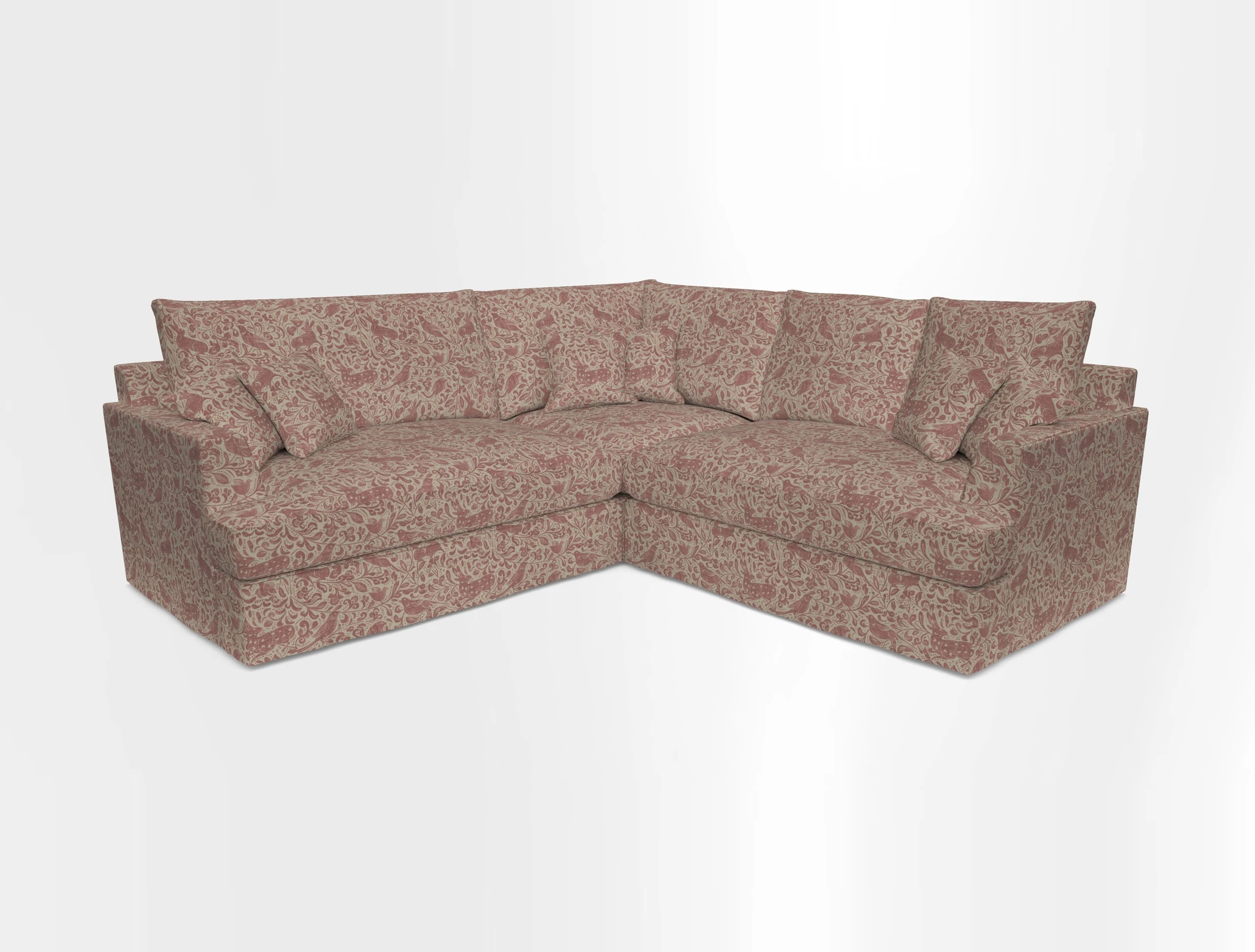 Slingsby Small Fitted Cover Corner Unit LHF & RHF in Two Tone Plain Biscuit.  Loose cover version available