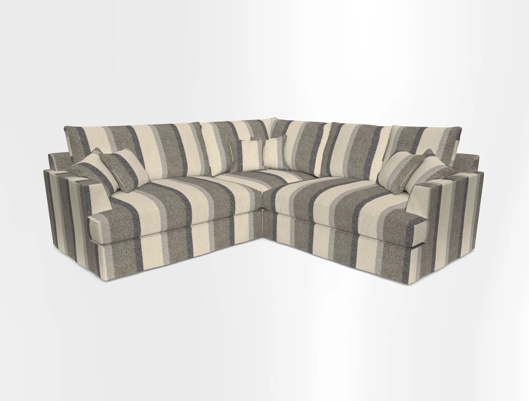Slingsby Small Fitted Cover Corner Unit LHF & RHF in Two Tone Plain Biscuit.  Loose cover version available