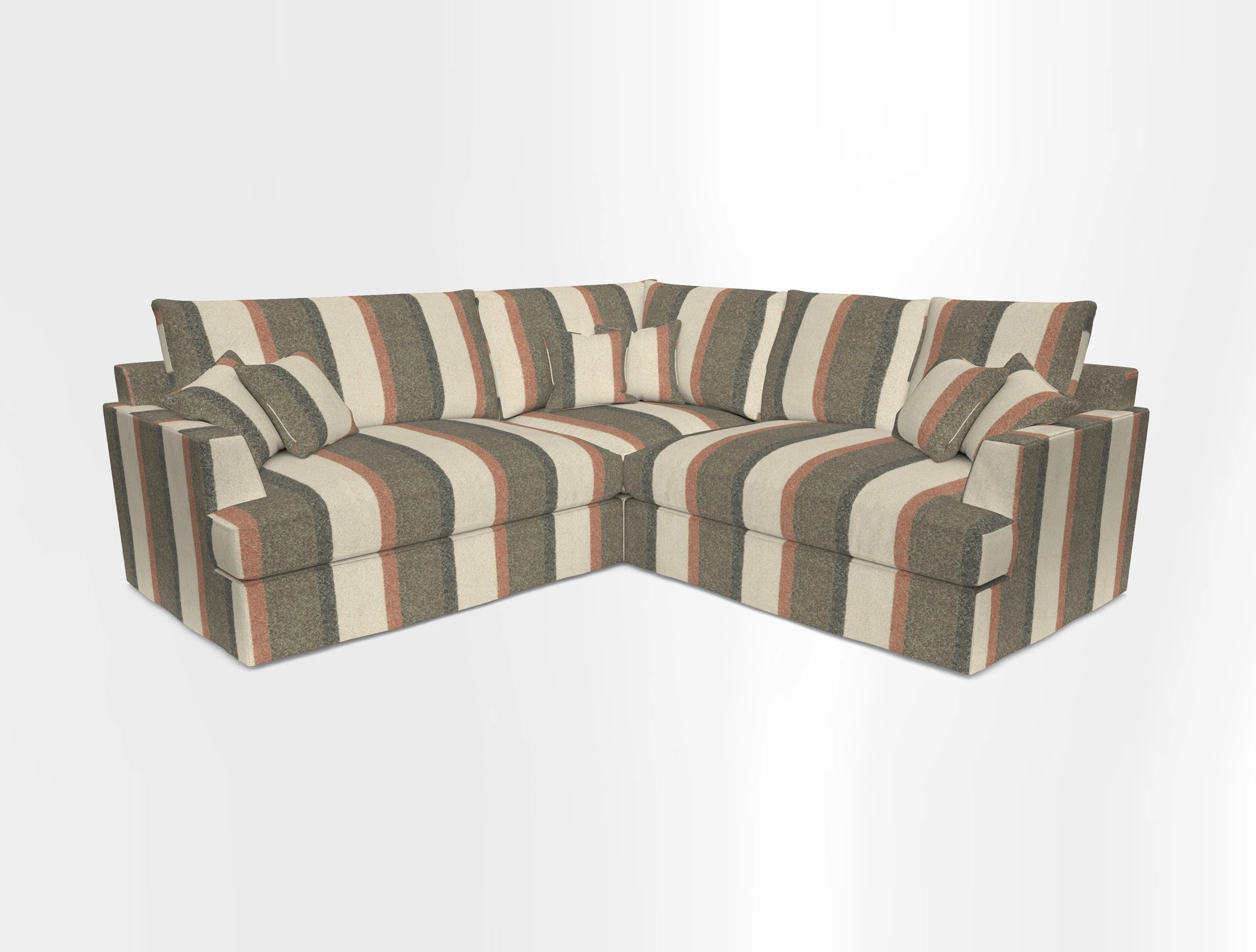 Slingsby Small Fitted Cover Corner Unit LHF & RHF in Two Tone Plain Biscuit.  Loose cover version available