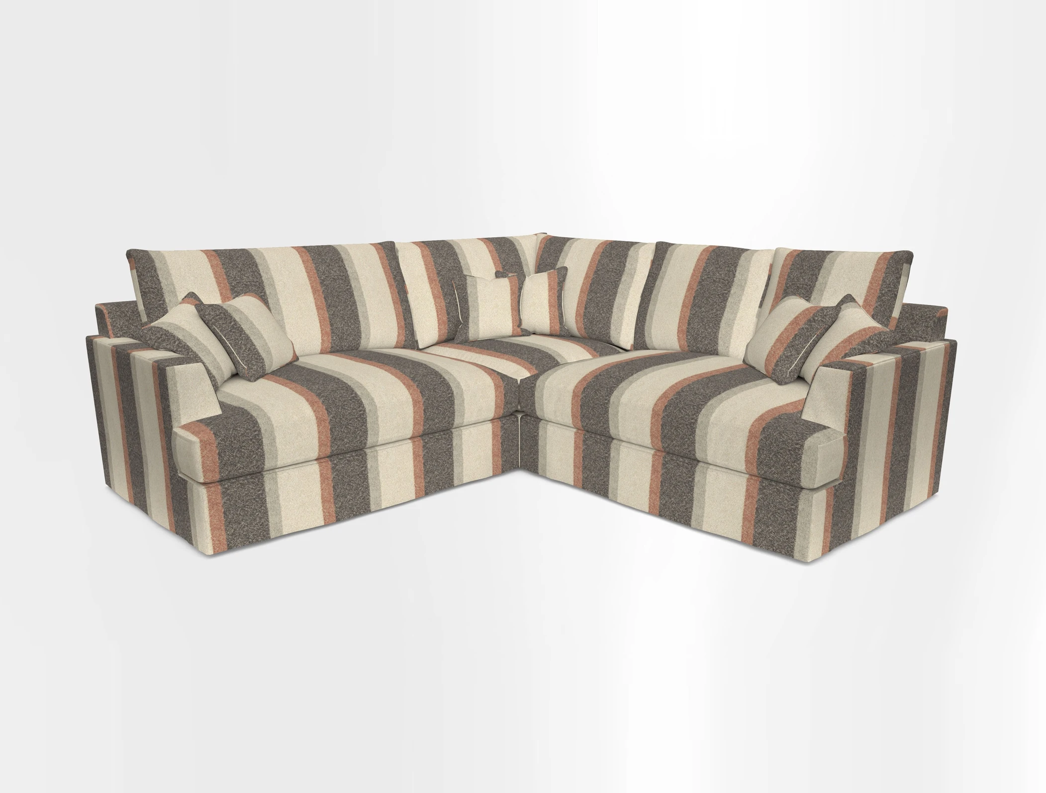 Slingsby Small Fitted Cover Corner Unit LHF & RHF in Two Tone Plain Biscuit.  Loose cover version available